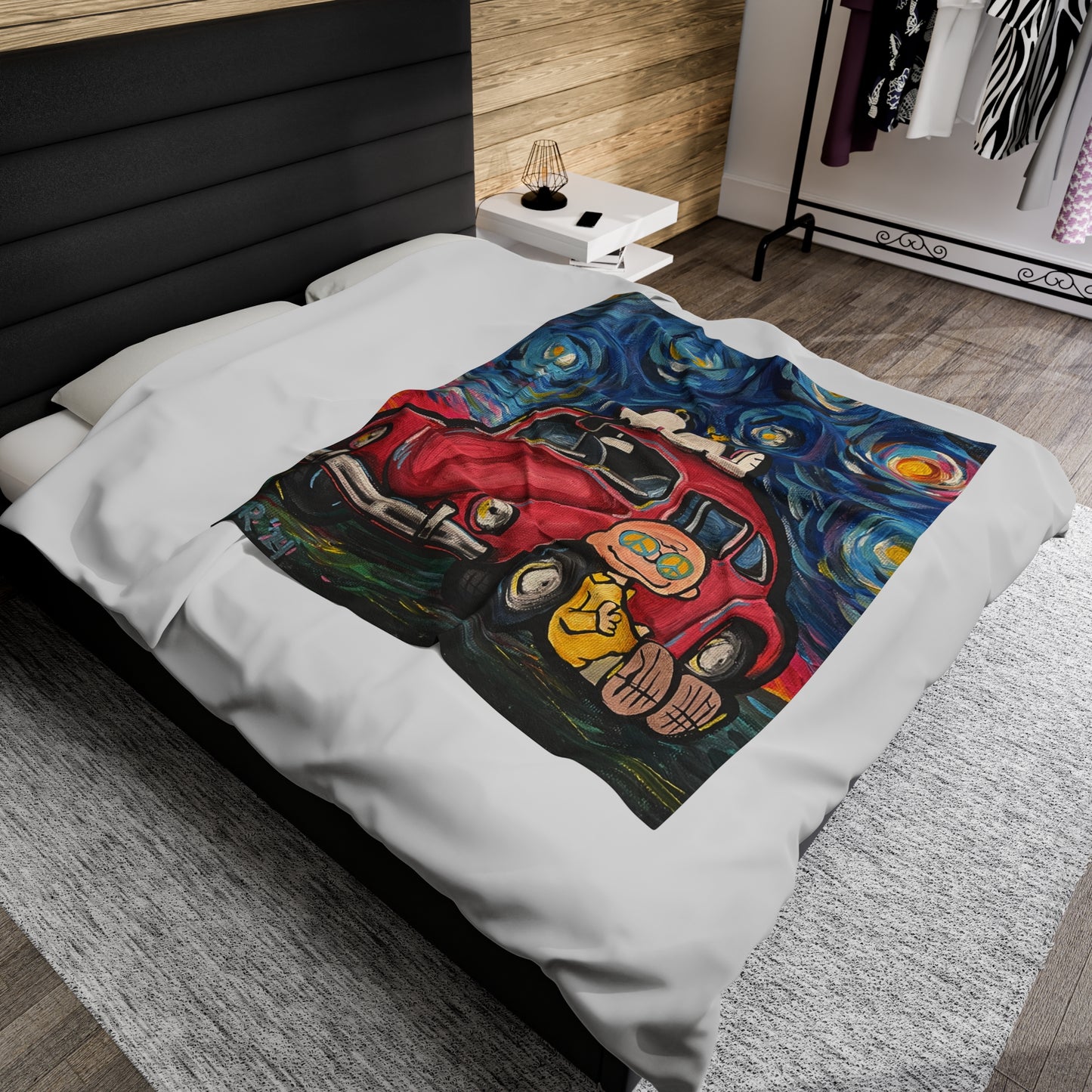 Blanket: Starry Night Peace Velveteen Plush Blanket