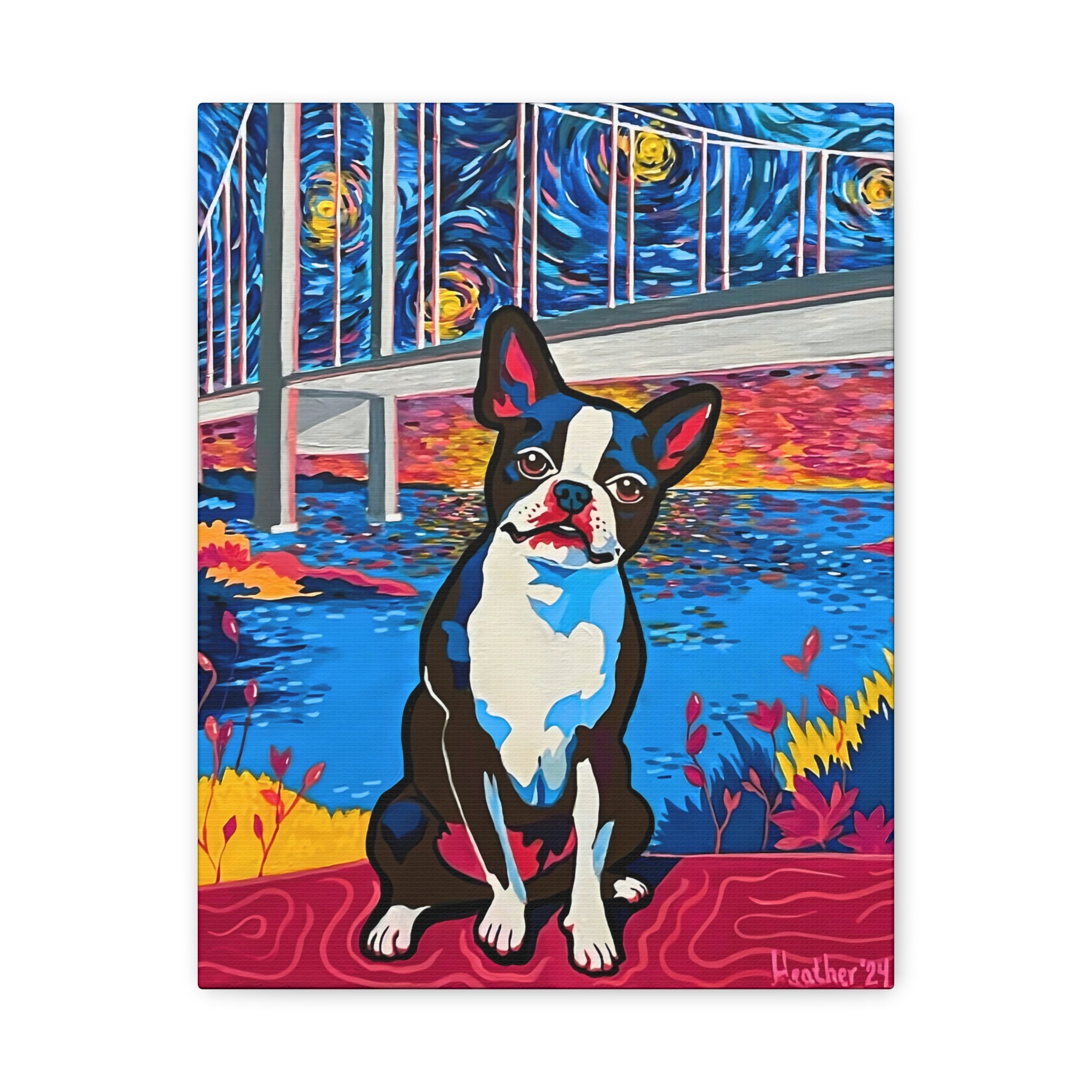Art: Boston Terrier Canvas Print