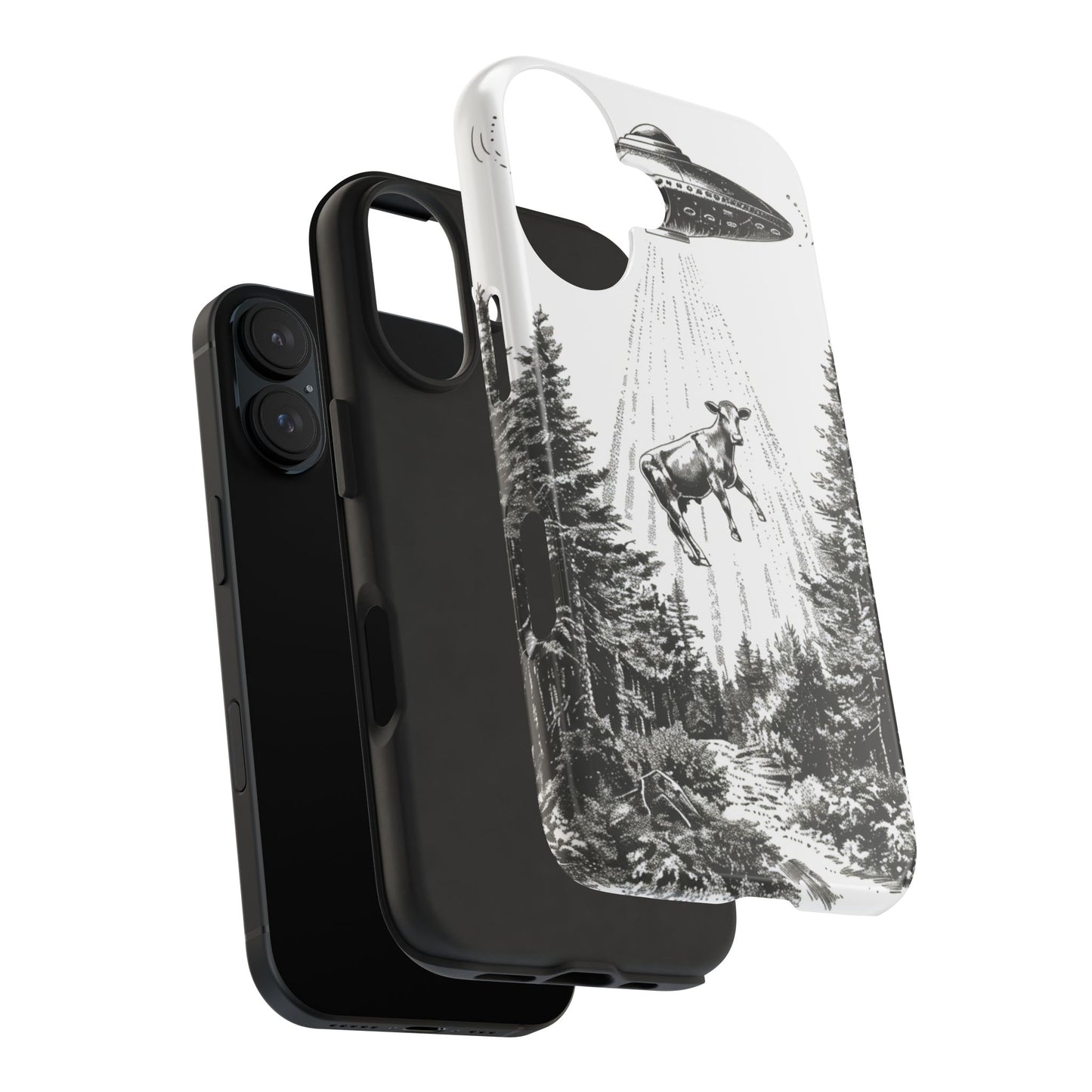 Phone Case: Alien Cow Tough Phone Case - Alien Inspired Design