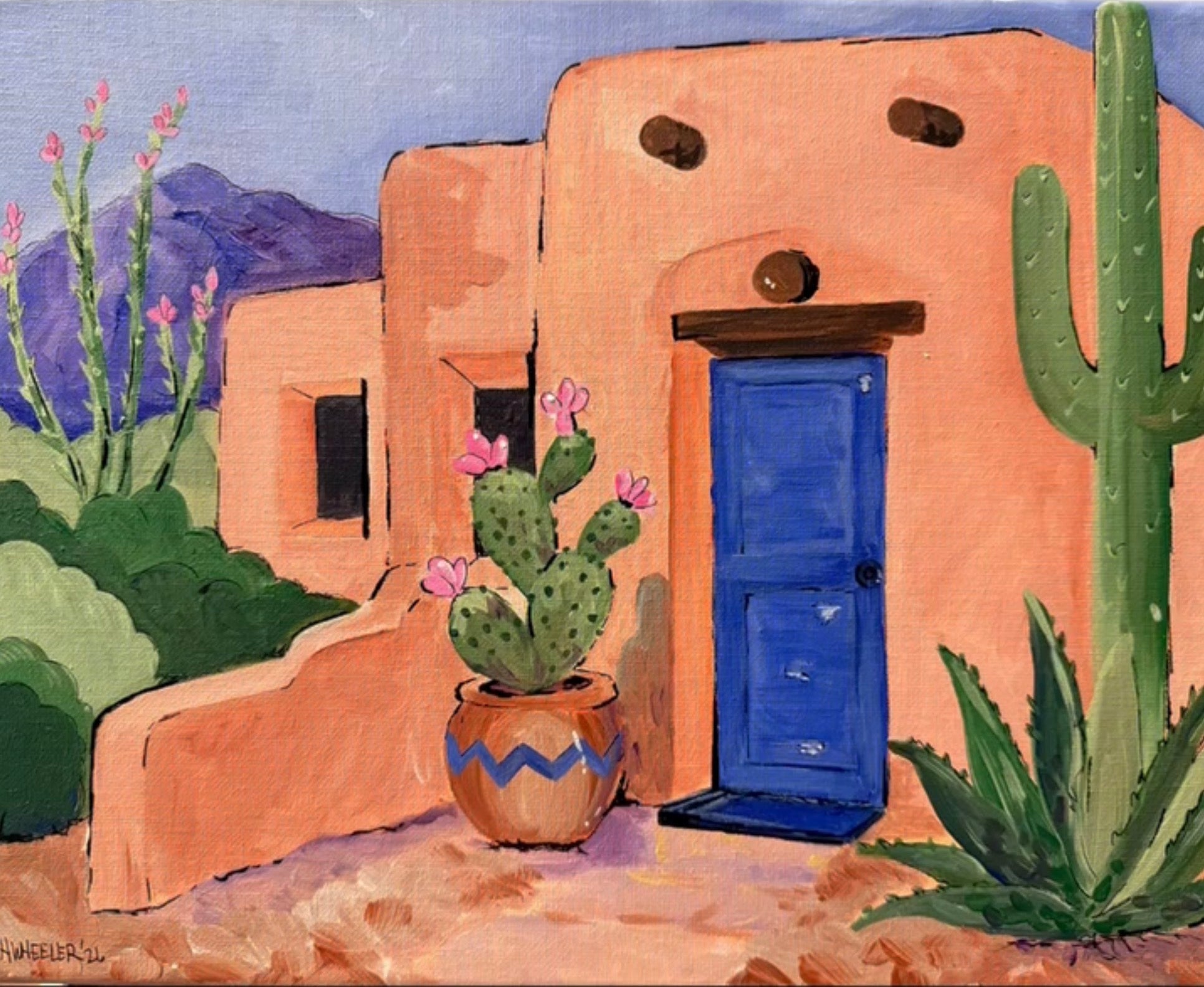 DIY Canvas Painting Kit Adobe House in the Desert