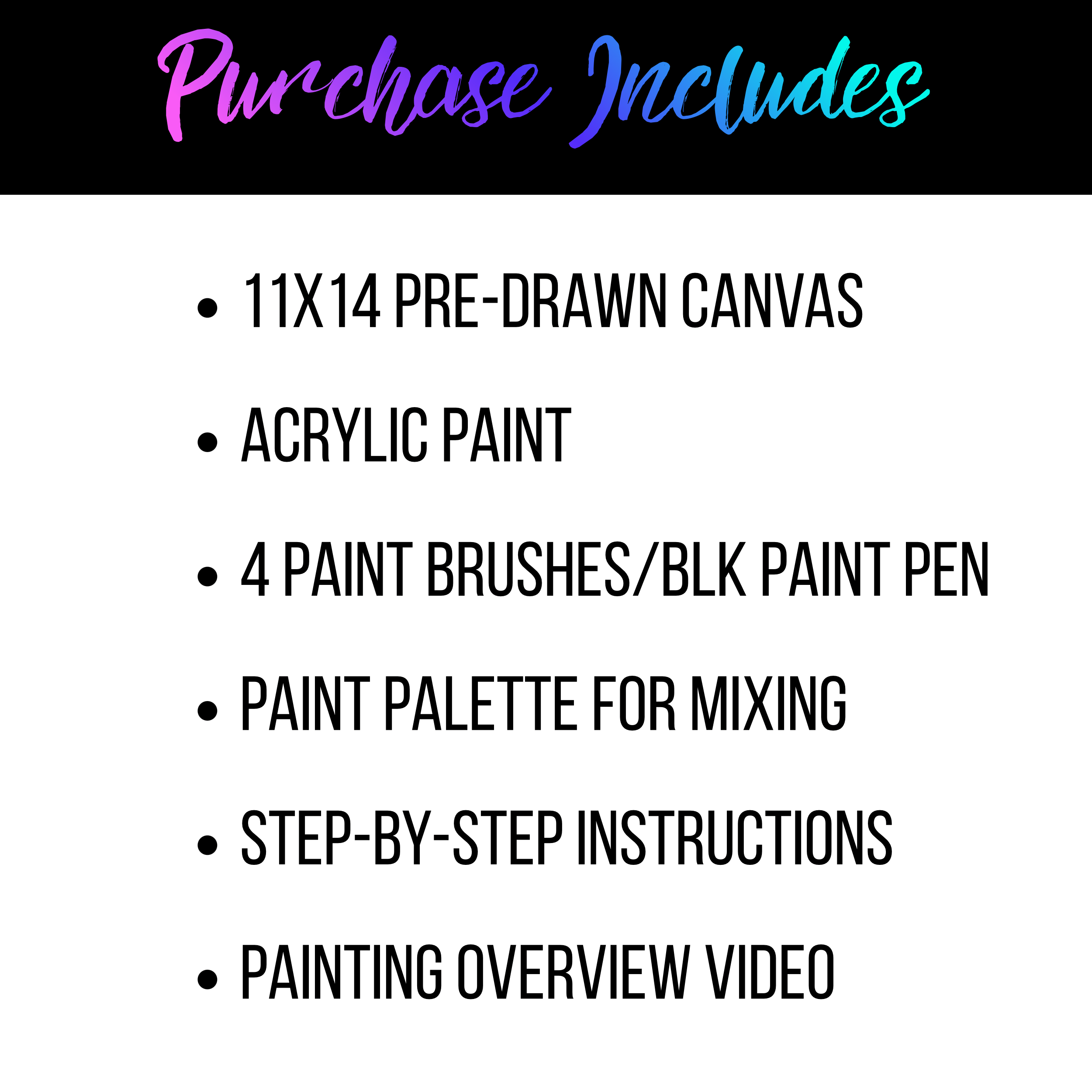 DIY Canvas Painting Kit American flag Doodle