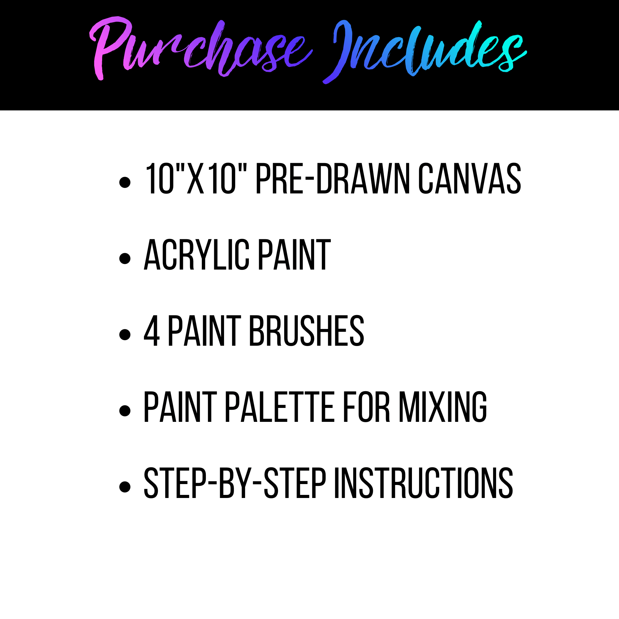 DIY Canvas Painting Kit Unicorn Latte - Canvas Original