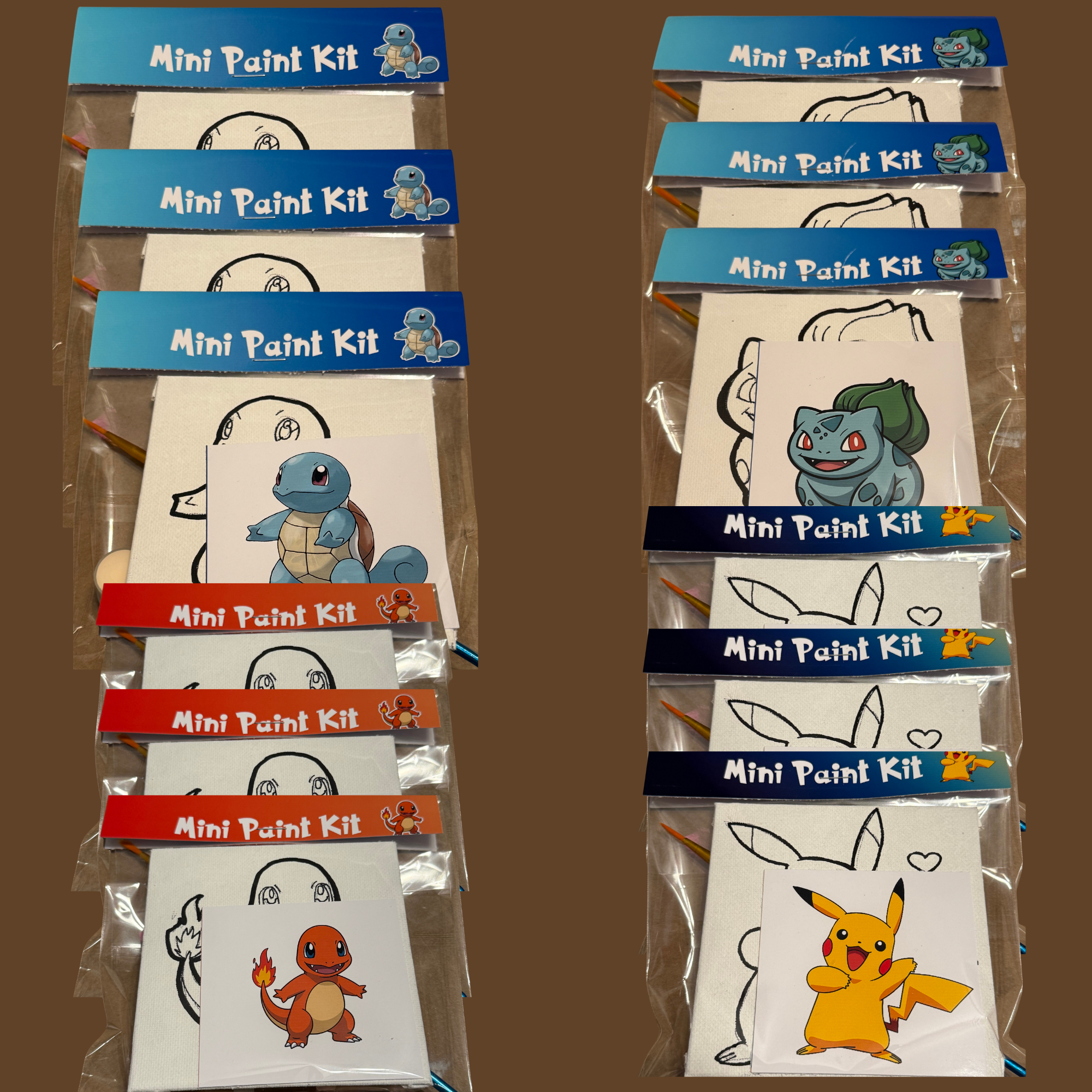 DIY Canvas Painting Kit MINIs Set of 12 Pokemon Friends