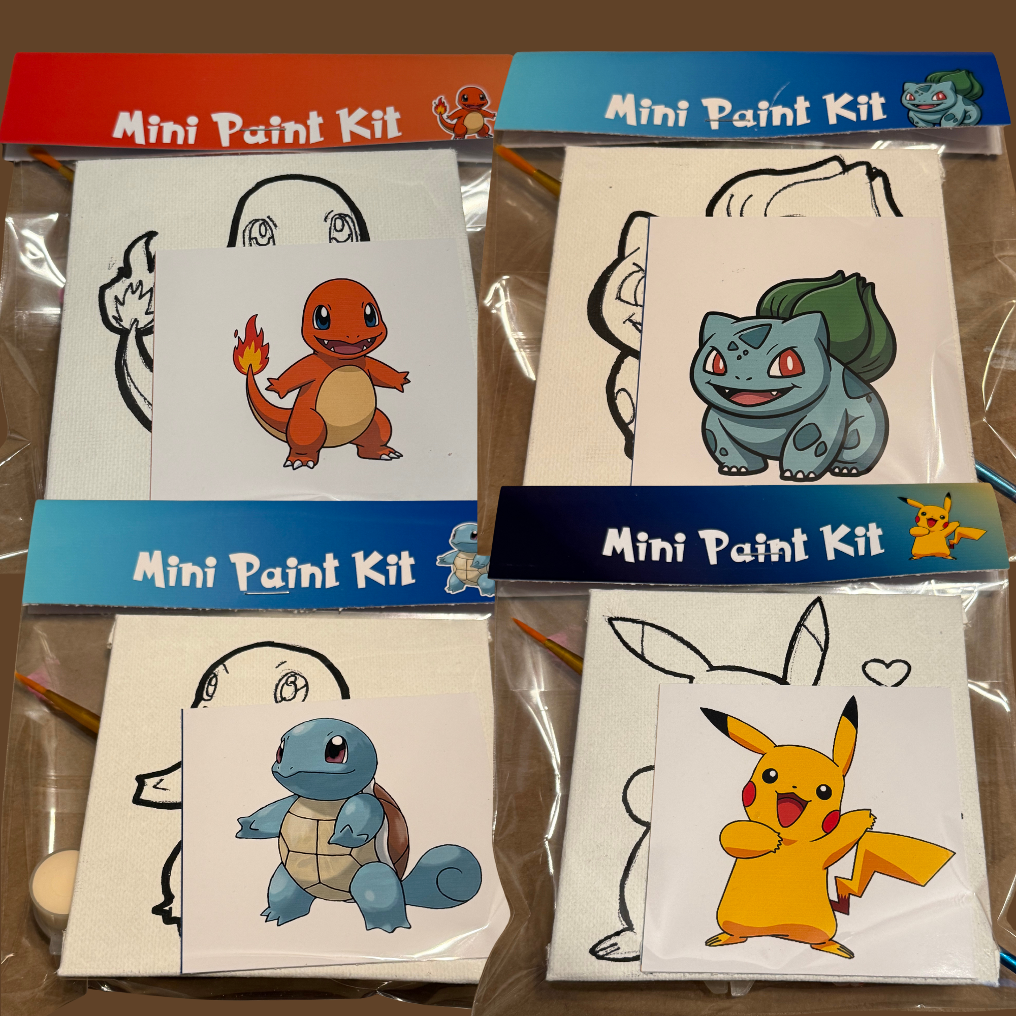 DIY Canvas Painting Kit MINIs Set of 12 Pokemon Friends