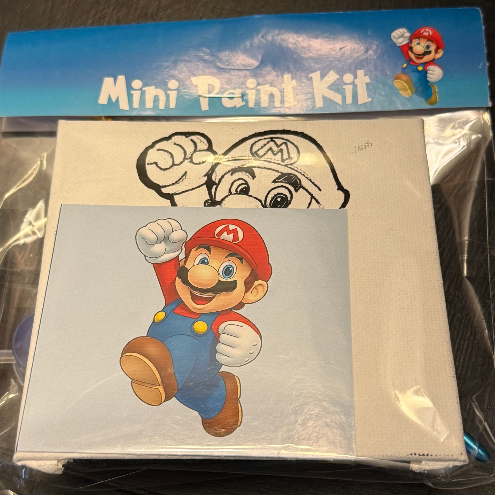 DIY Canvas Painting Kit MINIs Sets of 3, 4, or 12 Mario Bros and Friends