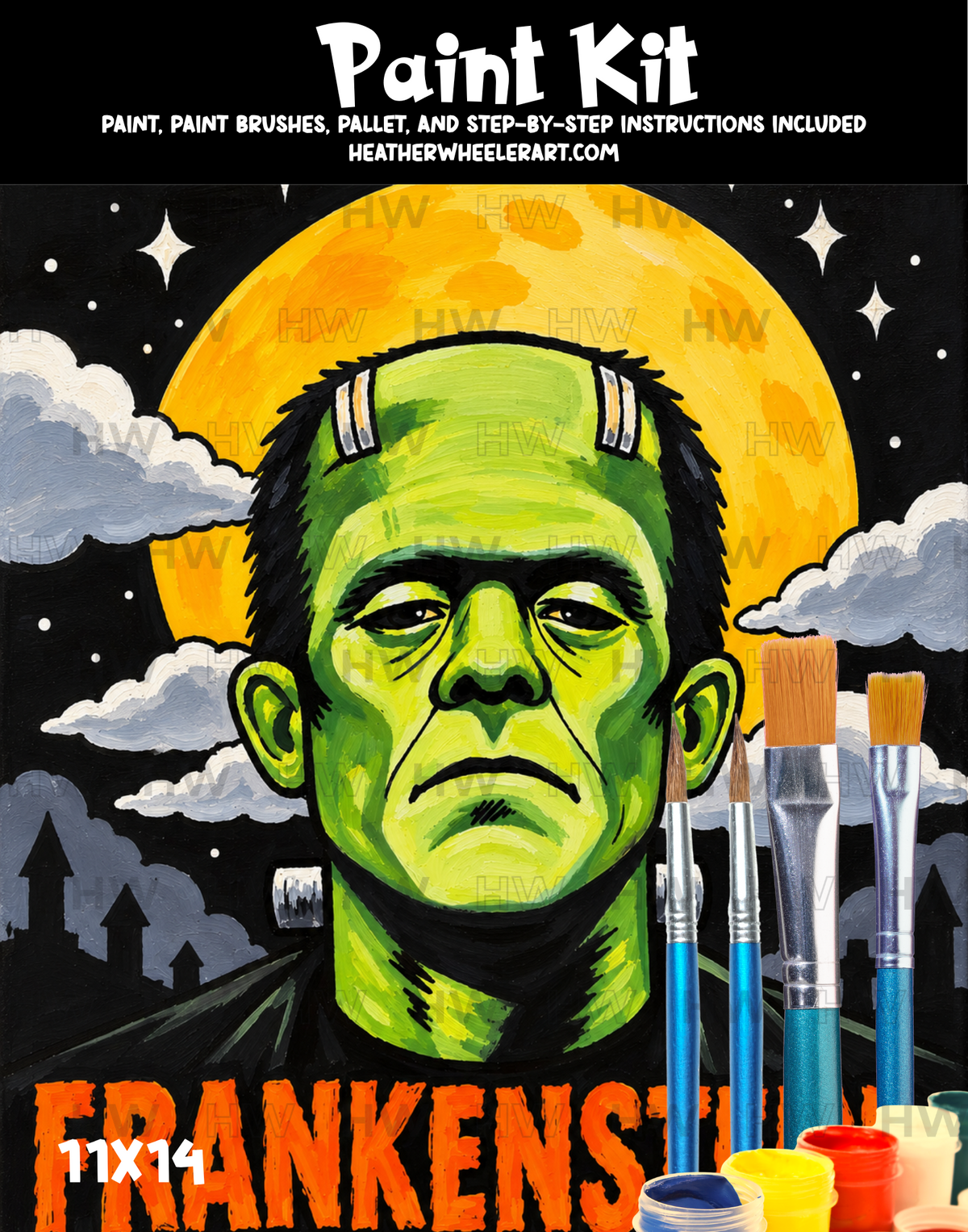 DIY Canvas Painting Kit Frankenstein's Monster