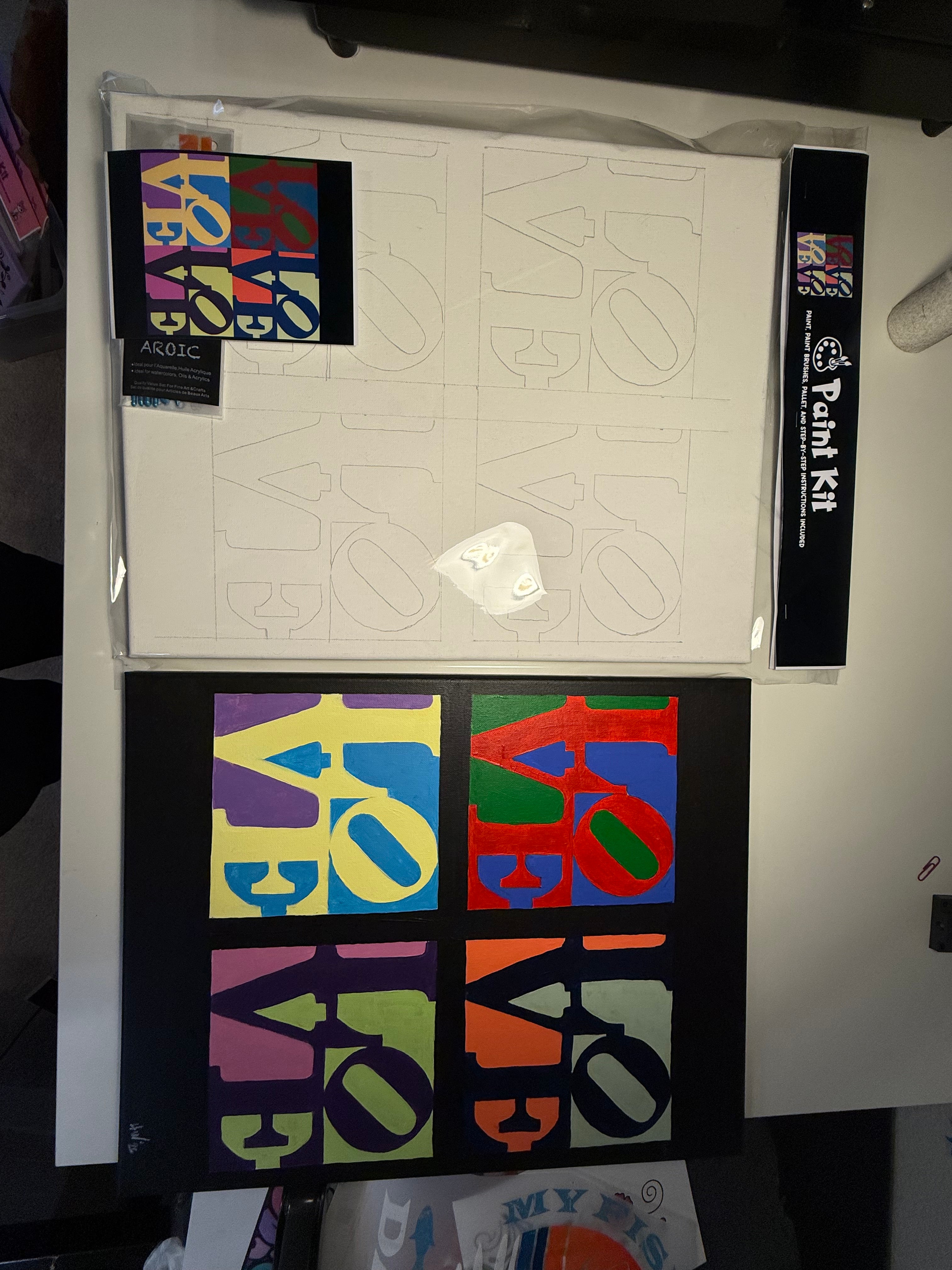 DIY Canvas Painting Kit LOVE Paint Party