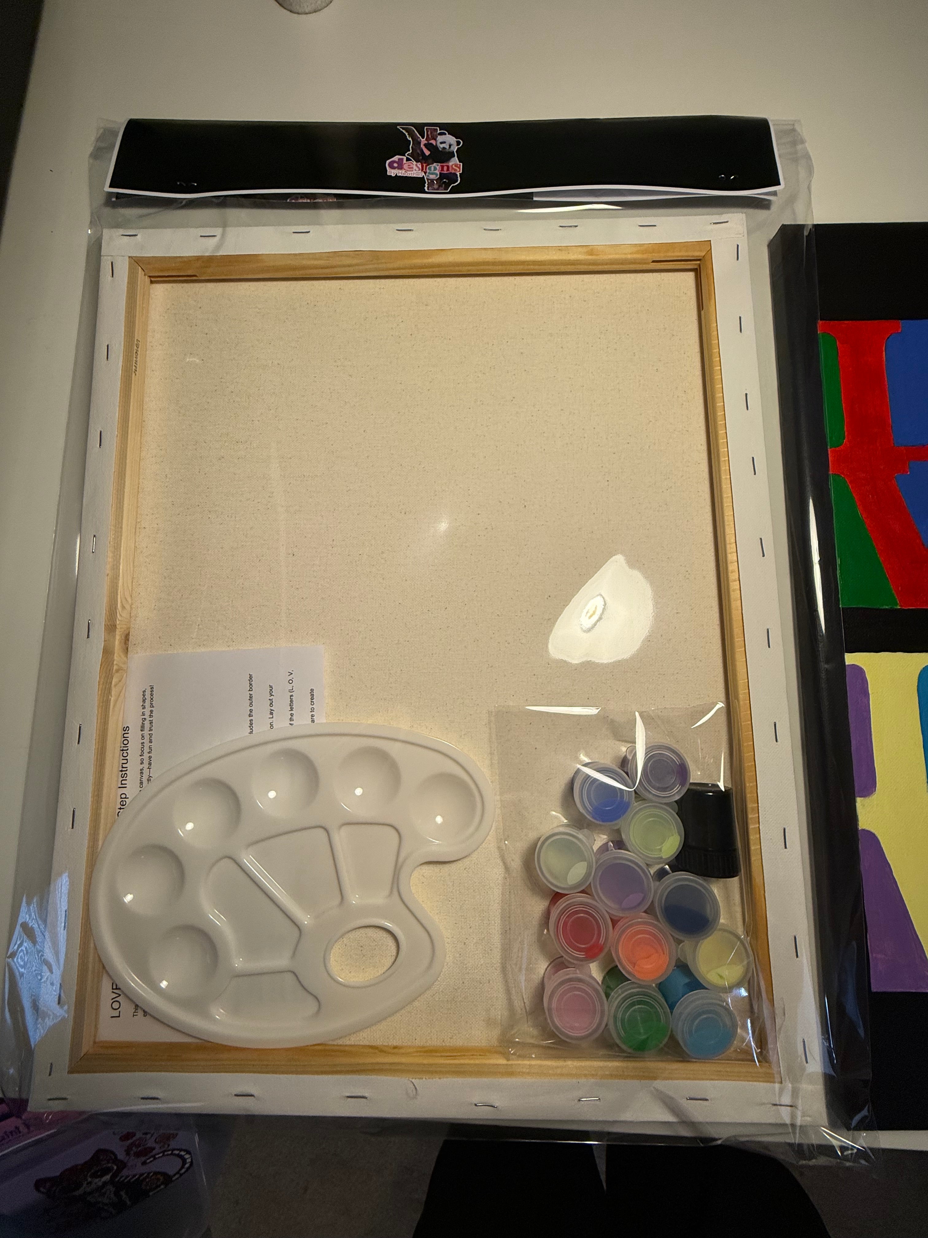 DIY Canvas Painting Kit LOVE Paint Party