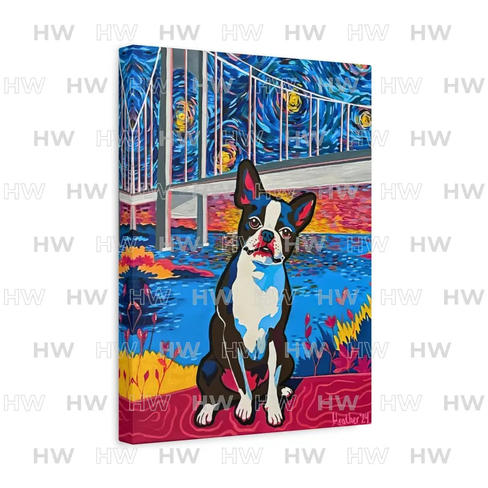 Art: Boston Terrier Canvas Print - Canvas