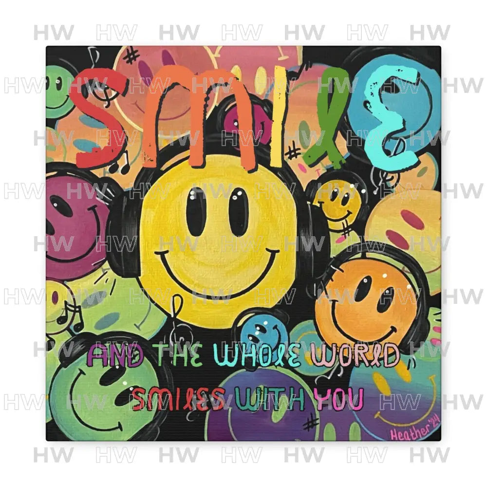 Art: Smile Canvas Print - 12″ x 12″ / 1.25’’ - Canvas