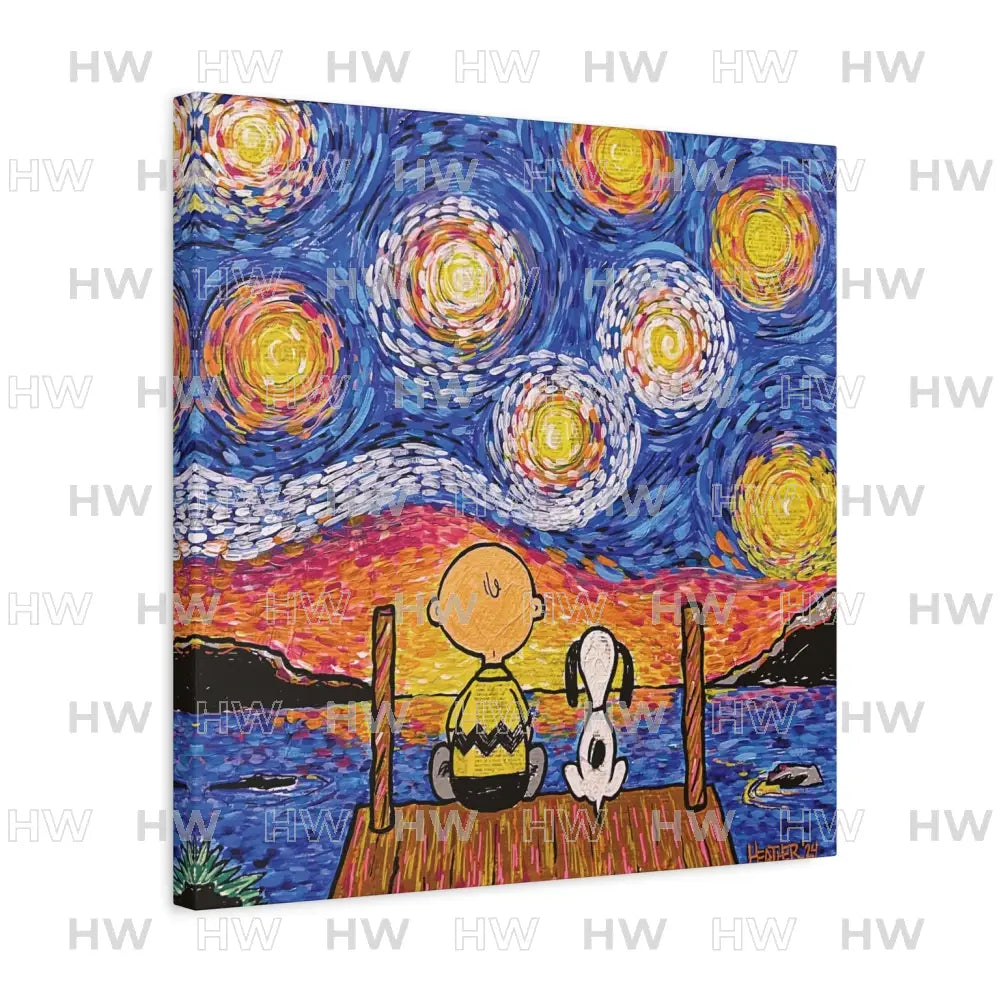 Art: Starry Night at the River Canvas Print - Canvas
