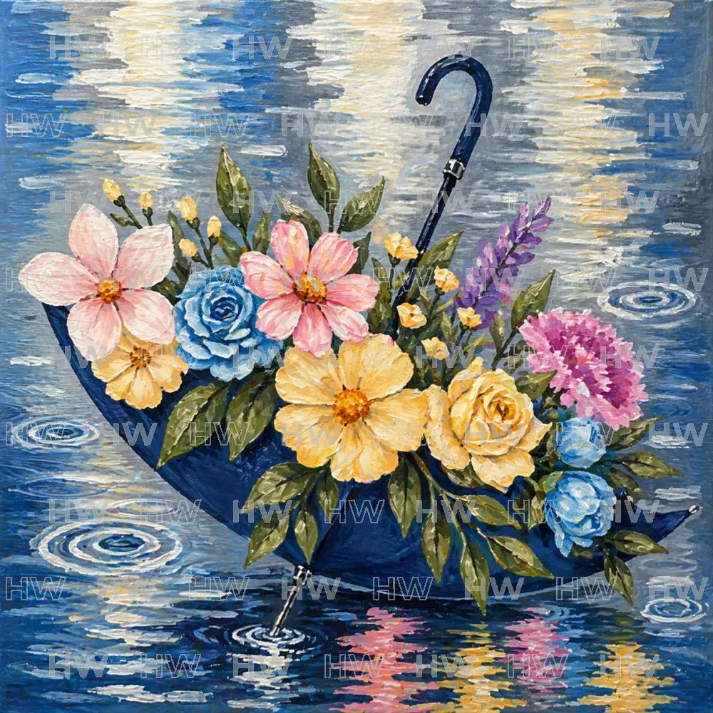 DIY Canvas Painting Kit Flower Books - Canvas Original