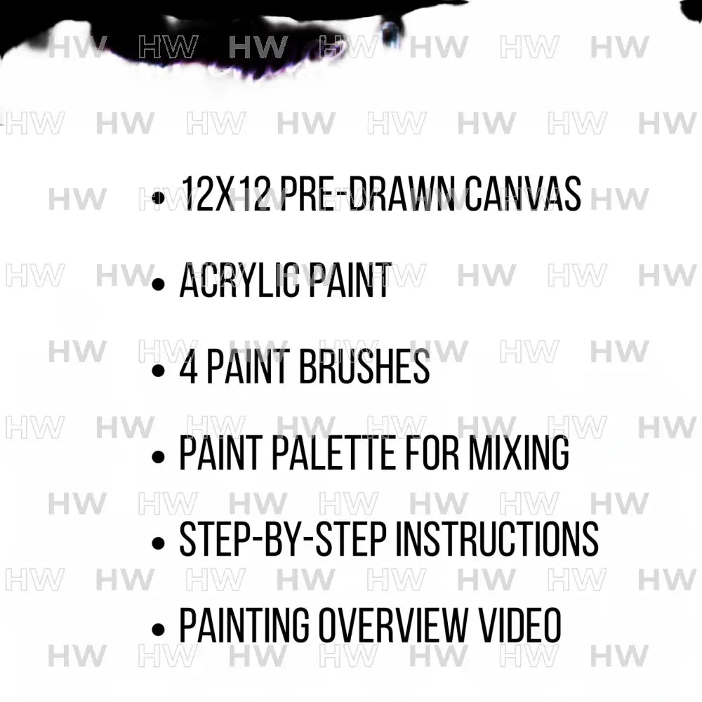 DIY Canvas Painting Kit Hugging Otters - Canvas Original