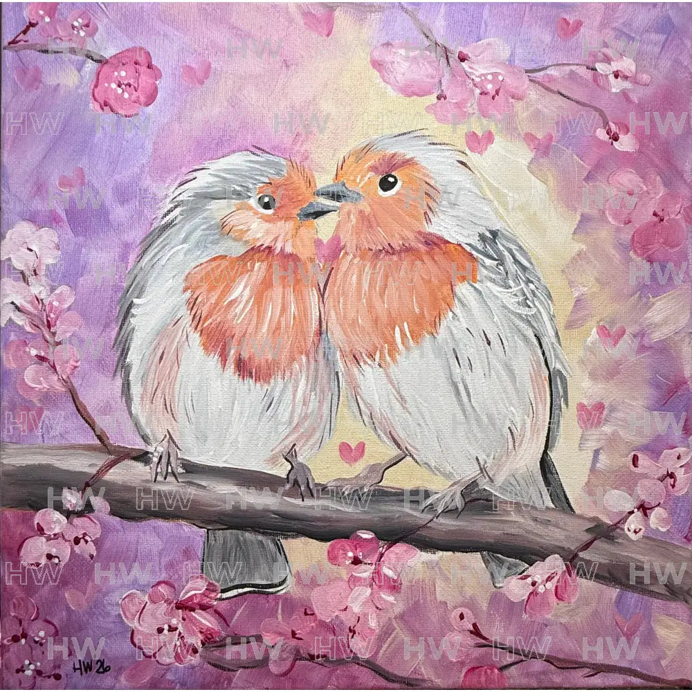 DIY Canvas Painting Kit LOVE Birds Canvas Original