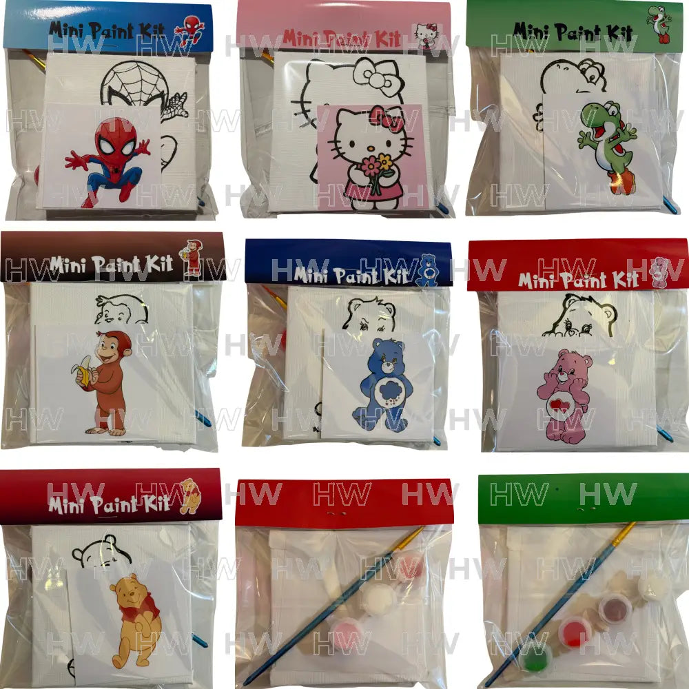 DIY Canvas Painting Kit MINIs Set of 7 - 4’’x4’’ (SET OF 7) - Canvas Original