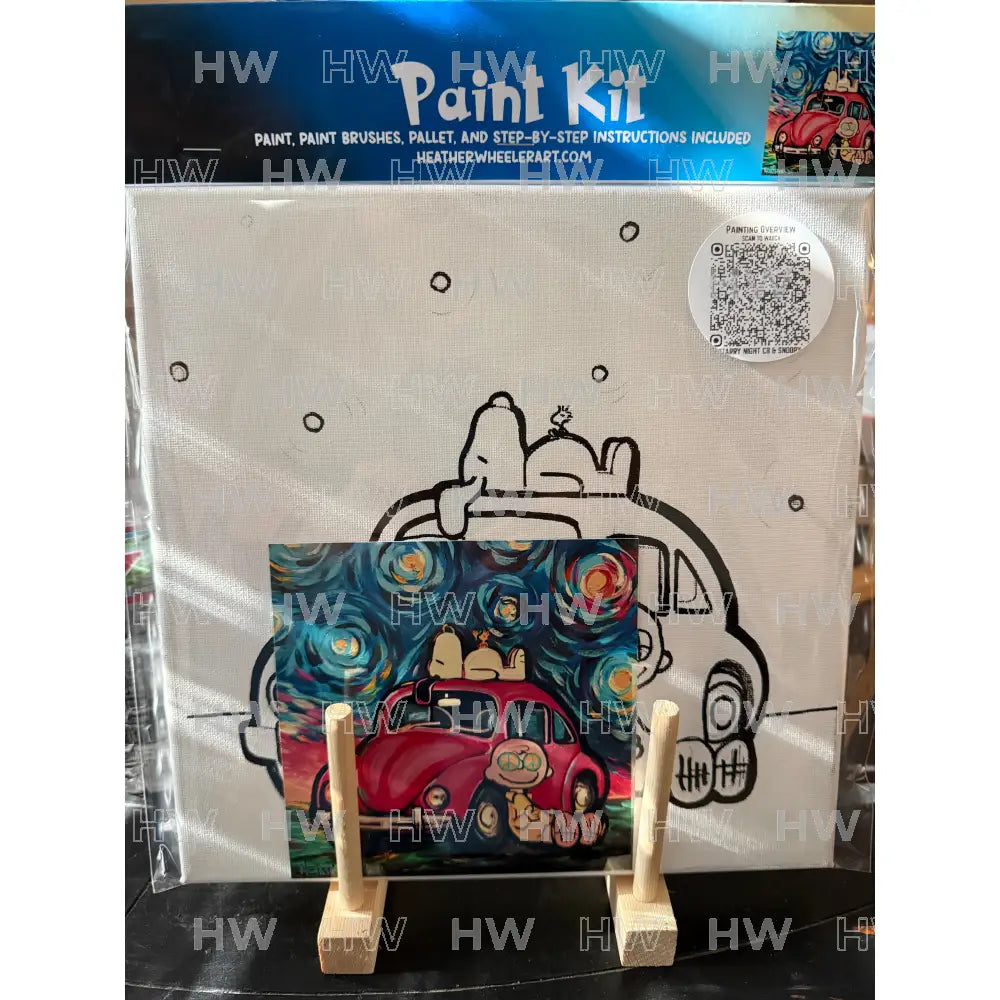 DIY Canvas Painting Kit Starry Night with snoopy - Canvas Original