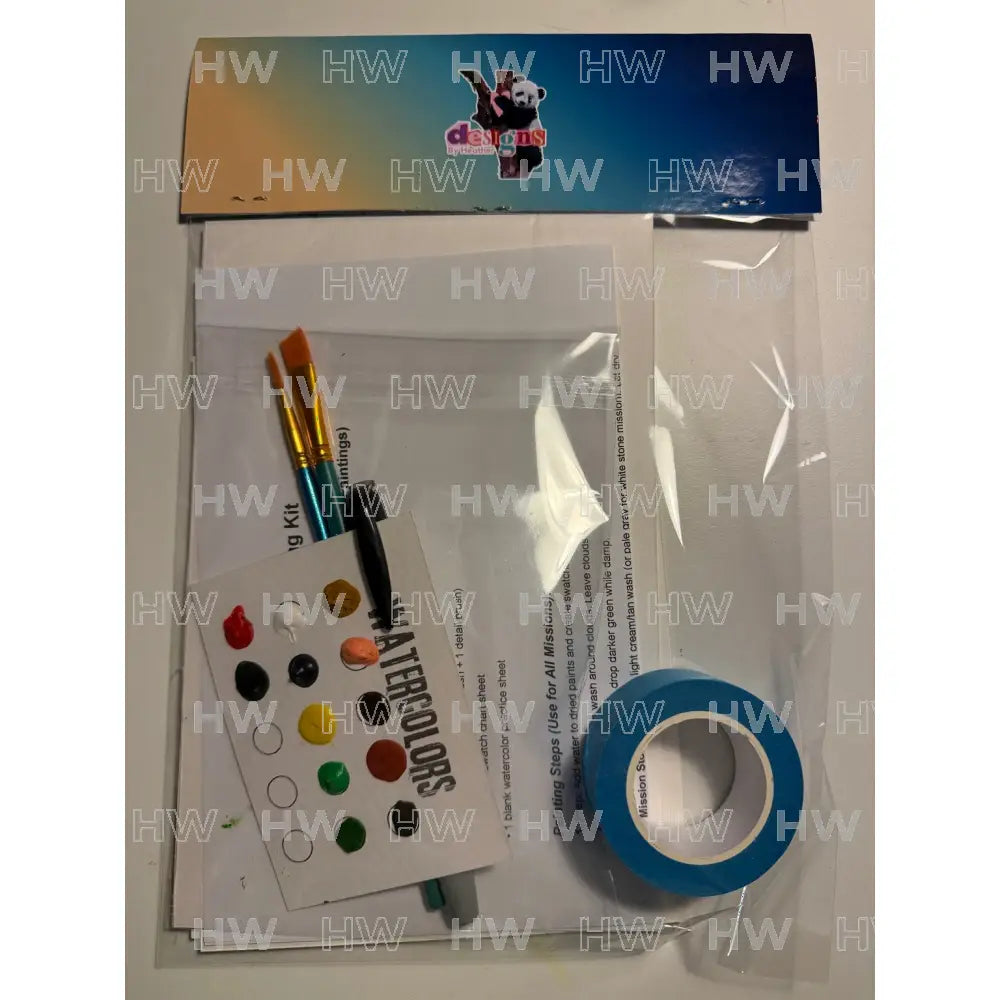 DIY Watercolor Painting Kit San Antonio Missions Alamo Canvas Original