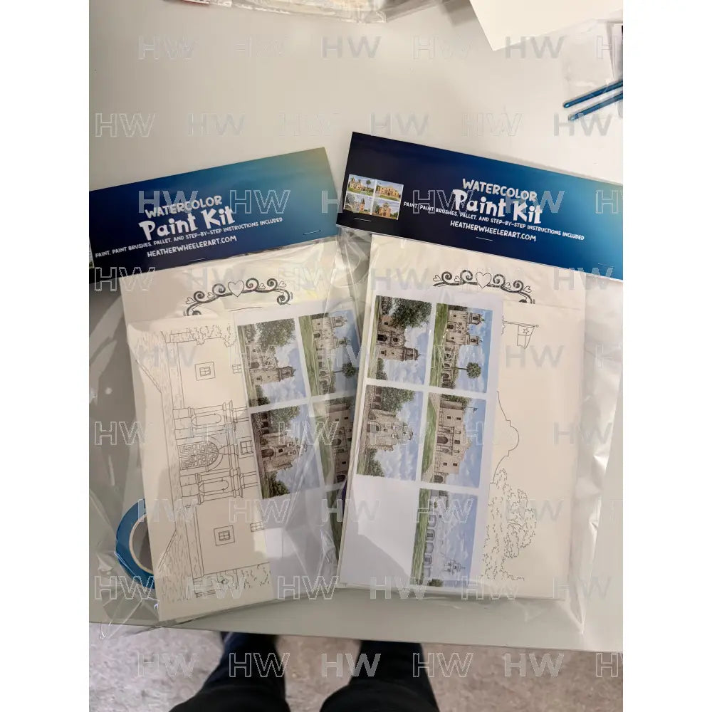 DIY Watercolor Painting Kit San Antonio Missions Alamo Canvas Original