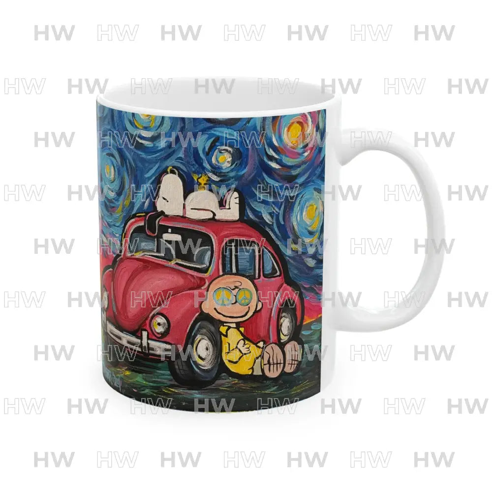 Mug: Starry Night 2 Pics Ceramic Mug (11oz 15oz) - 11oz - Mug