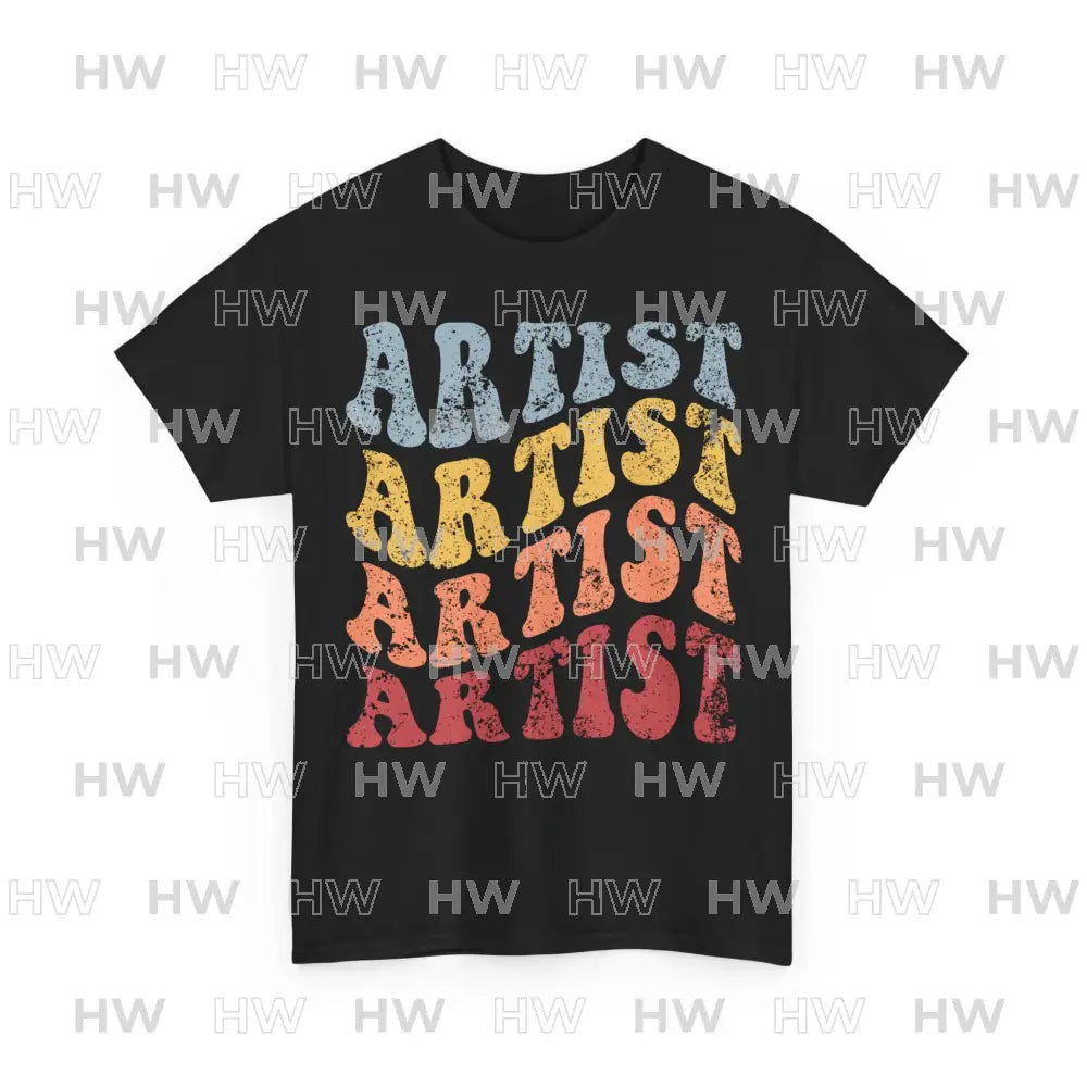 Retro Style ARTIST Smock Tee All Over Prints