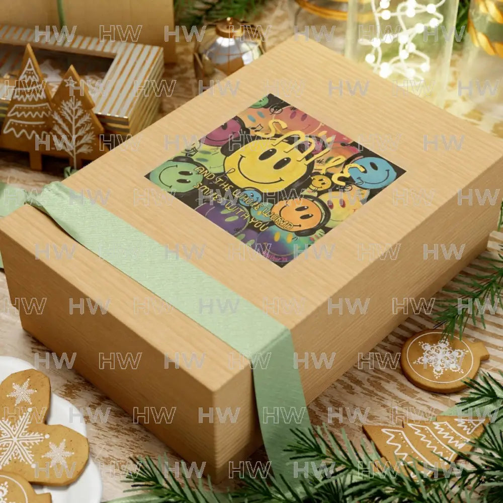Sticker: Smile and the Whole World Smiles with You Kiss-Cut Stickers - Paper products