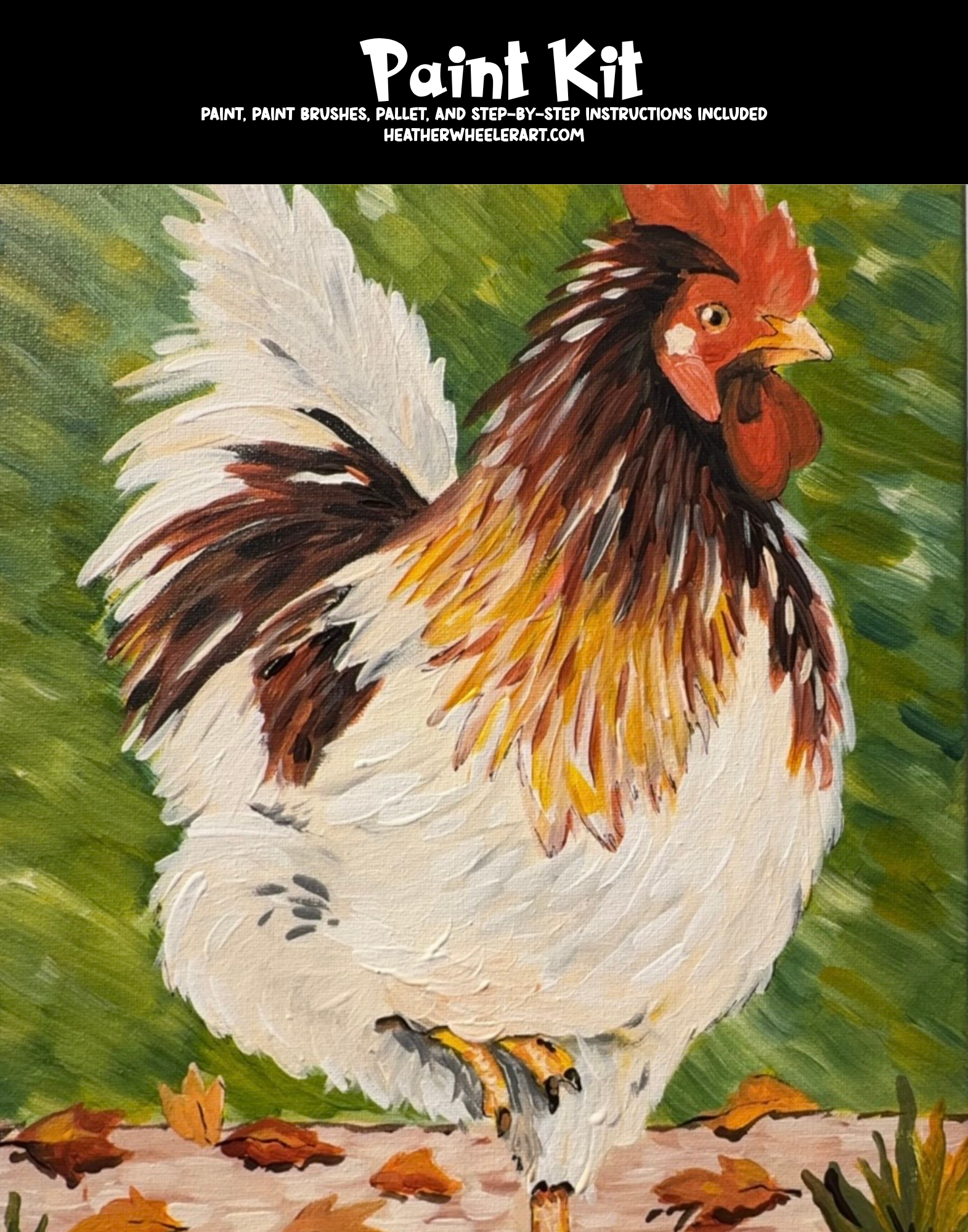 DIY Canvas Painting Kit Rooster