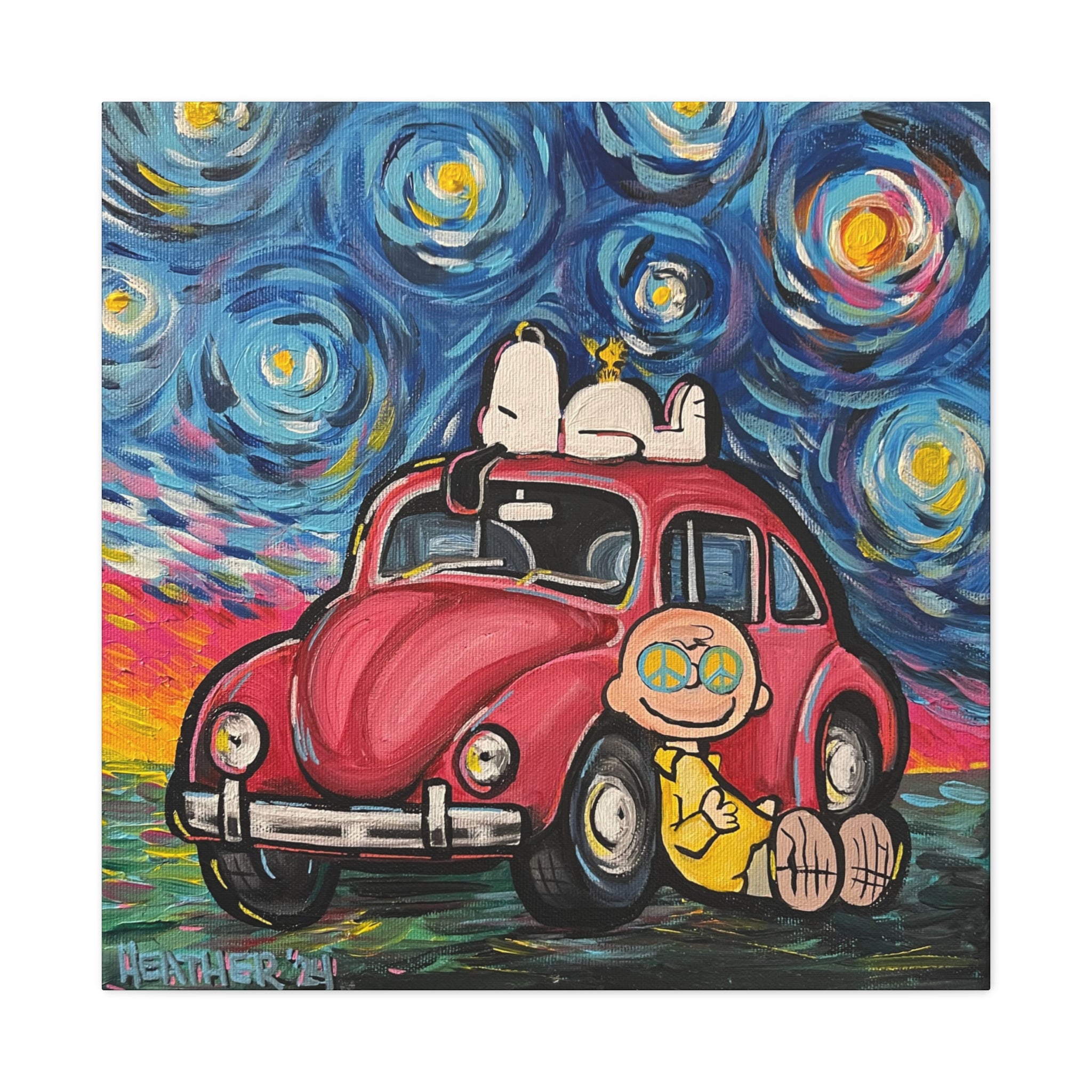Art: Starry Night Bug Canvas Print