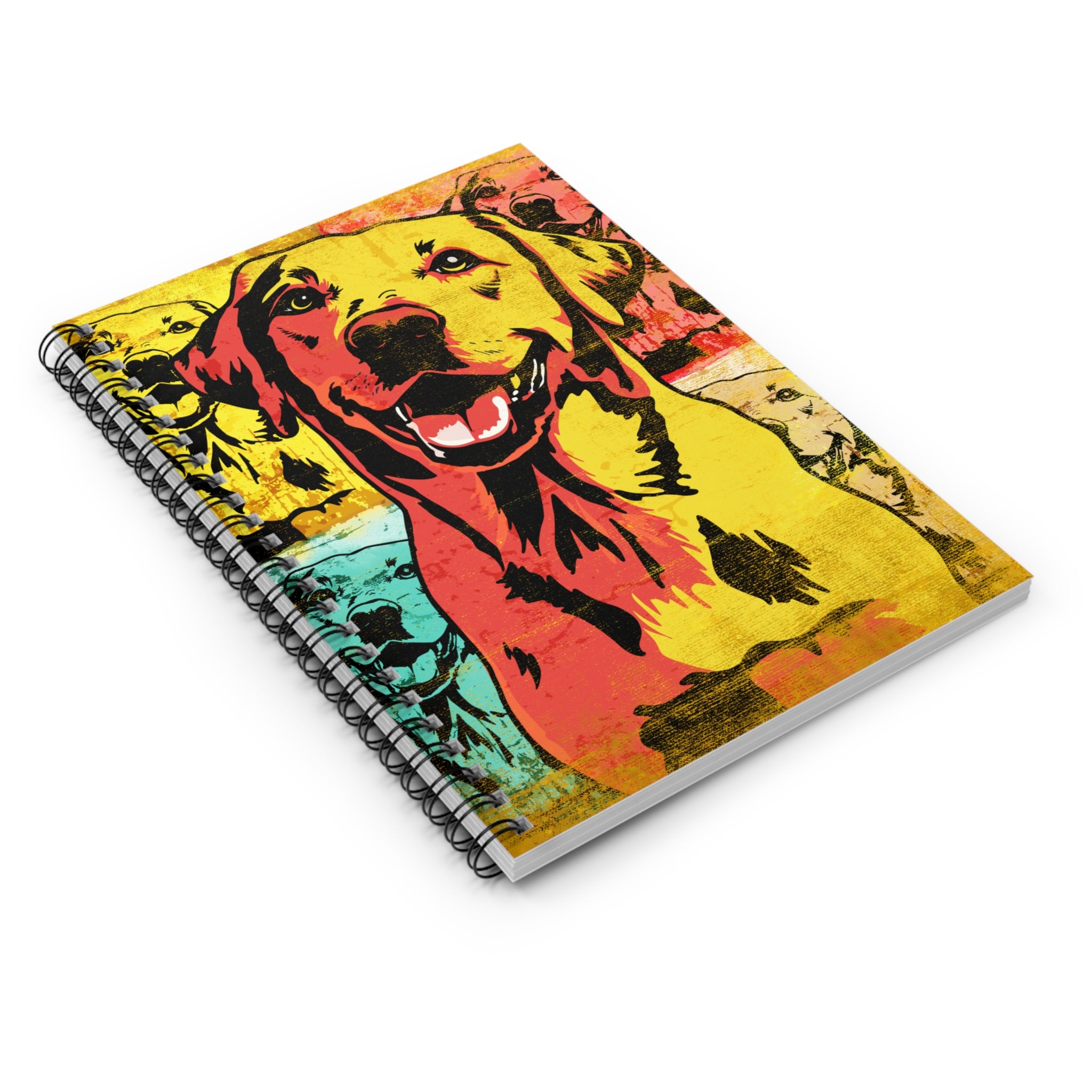 Journal: Yellow Retriever Journal Spiral Notebook - Ruled Line