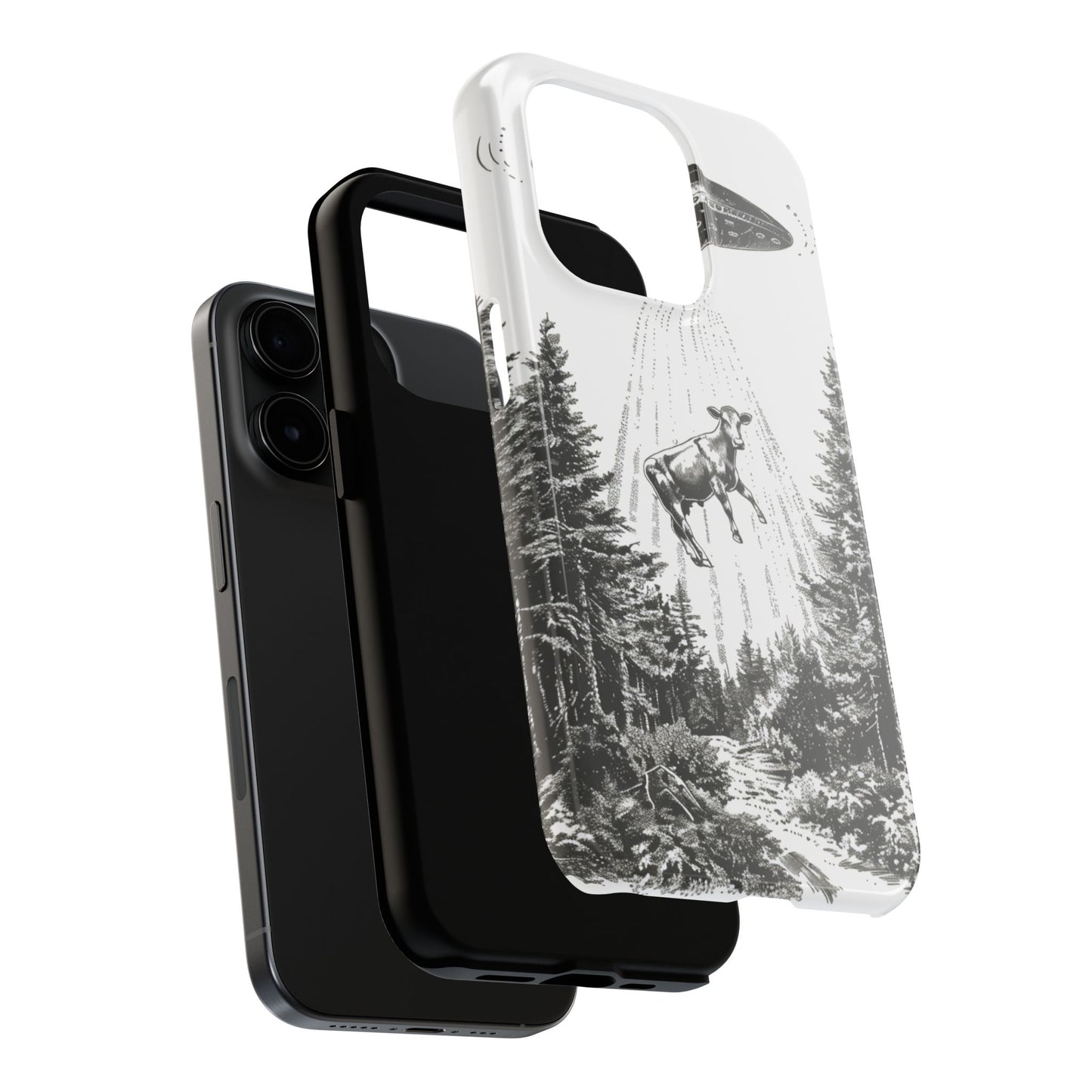 Phone Case: Alien Cow Tough Phone Case - Alien Inspired Design