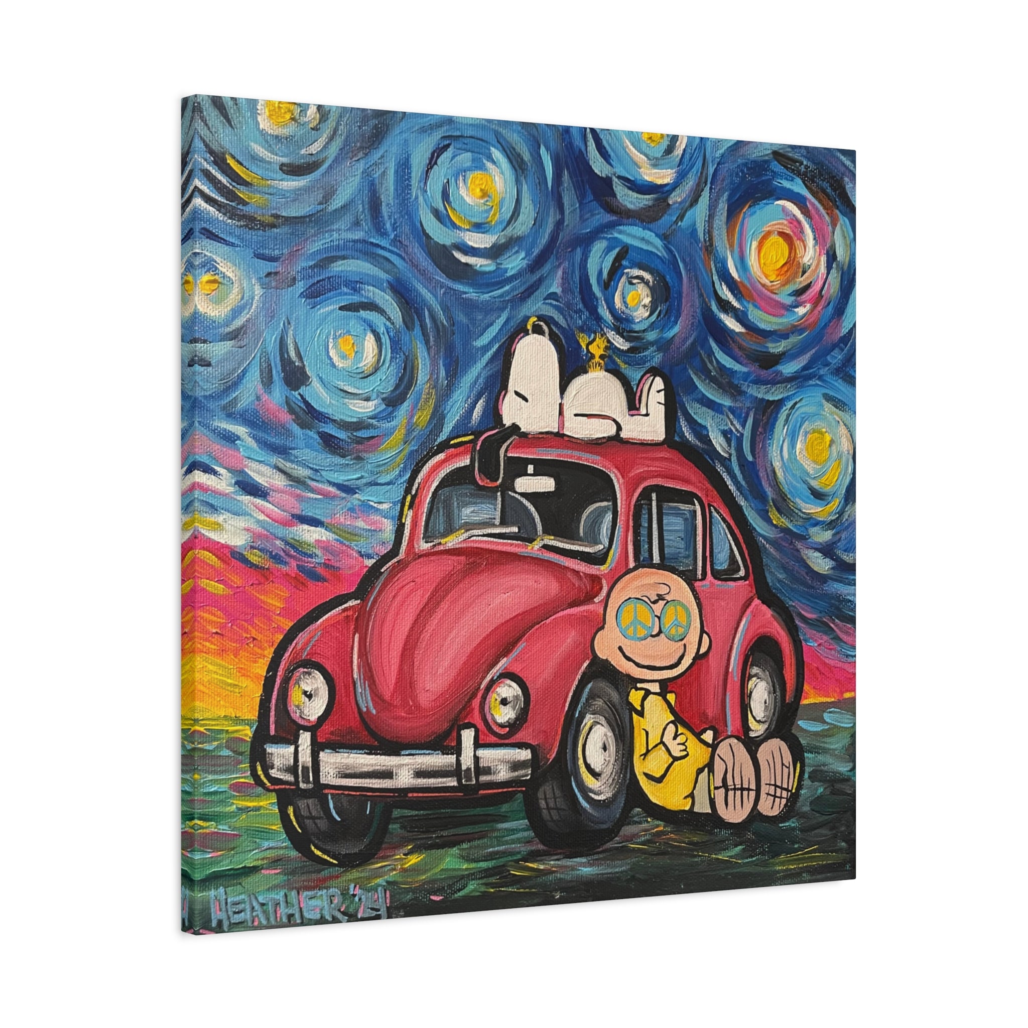 Art: Starry Night Bug Canvas Print