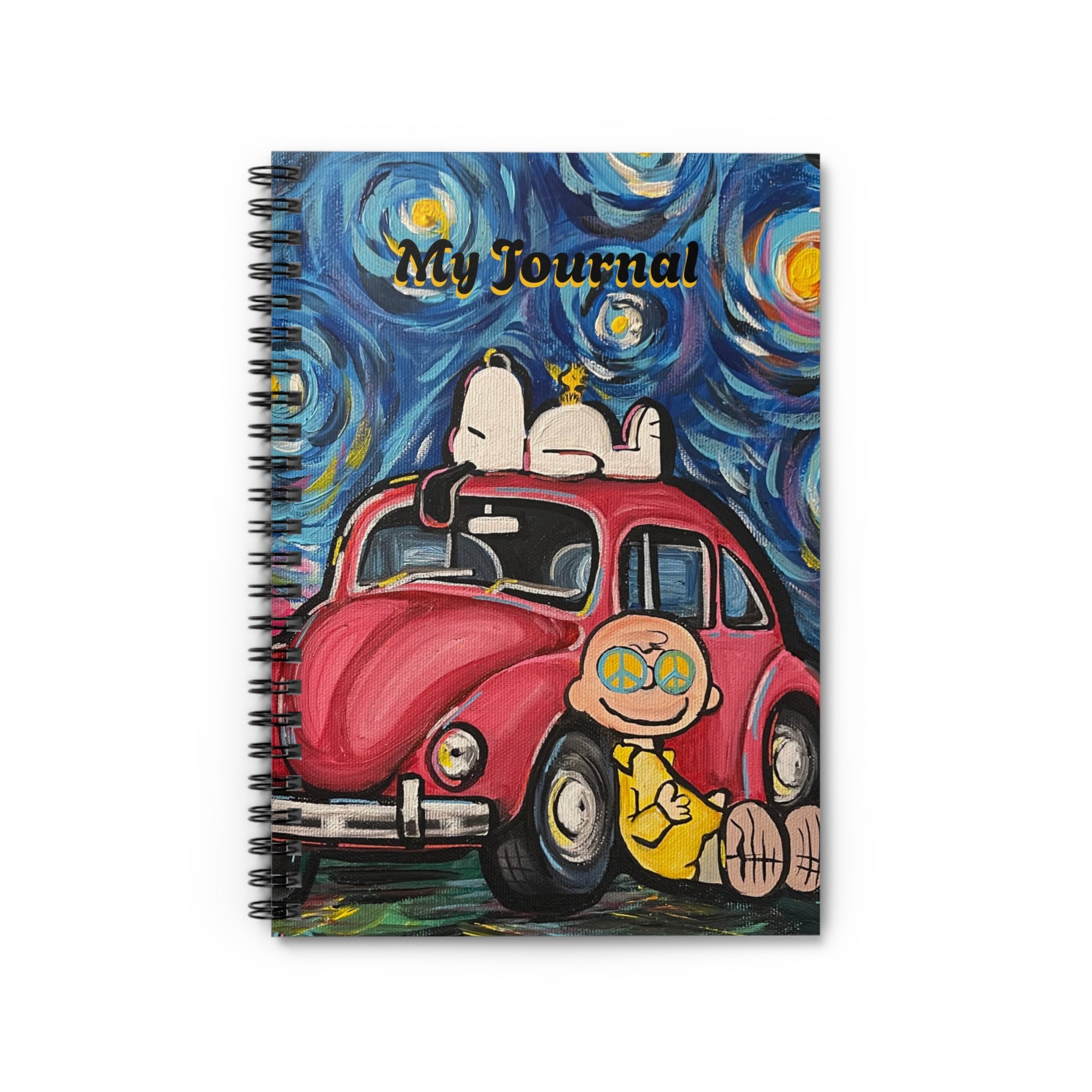 Journal: Starry Night 1 Spiral Notebook - Ruled Line