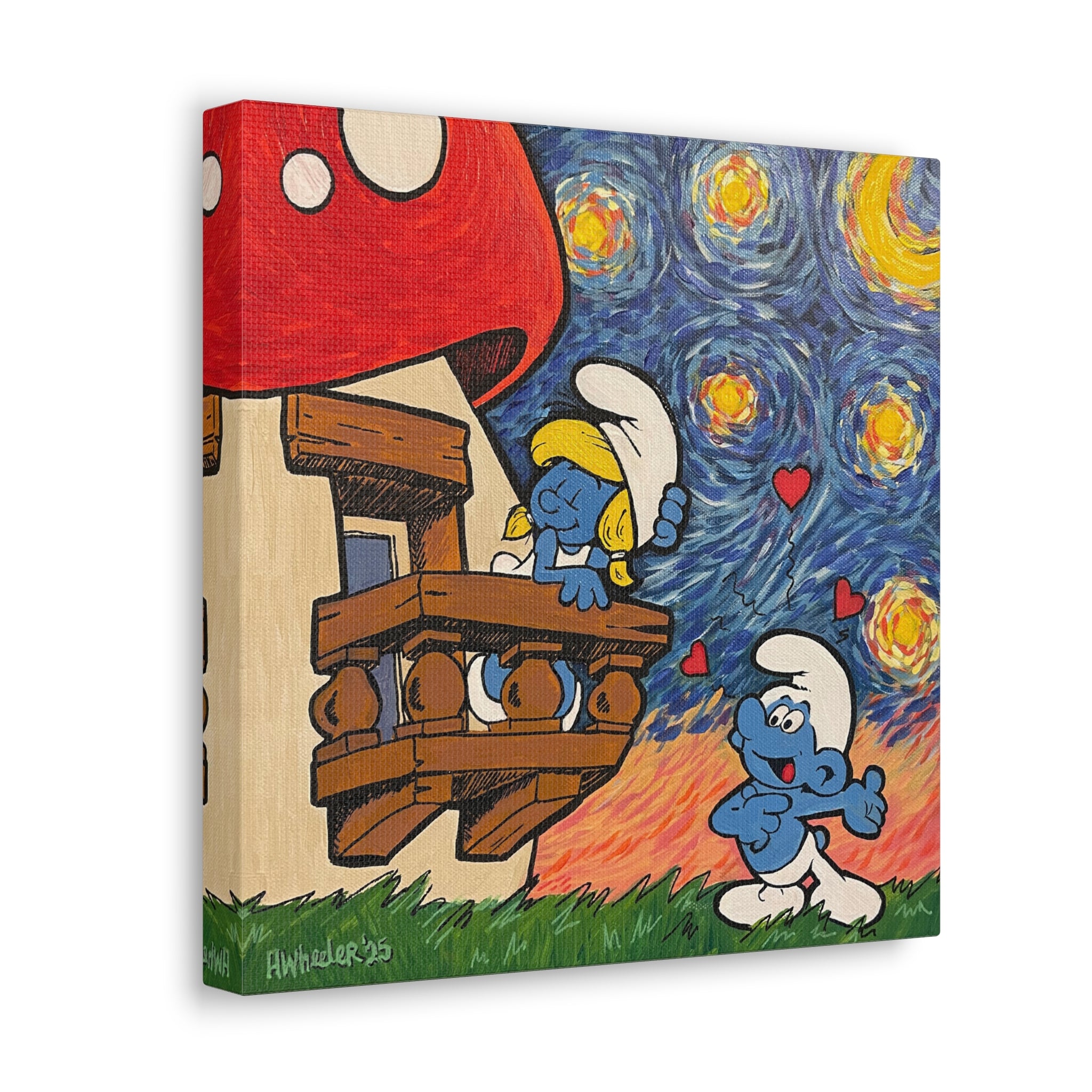 Art: Love and a Starry Night Canvas Print