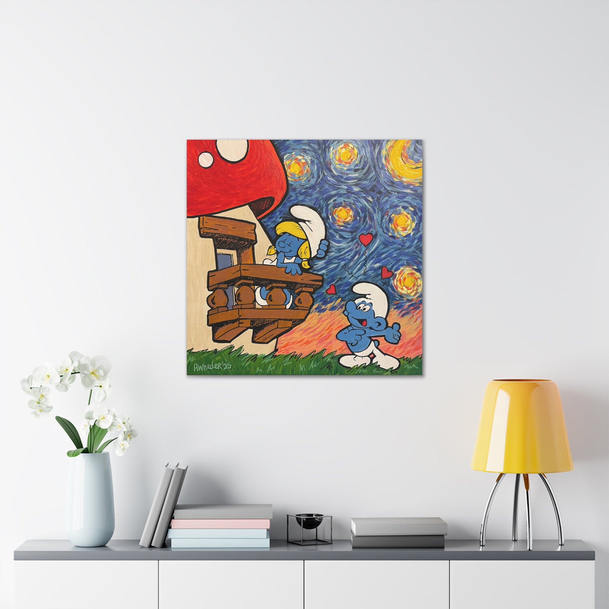 Art: Love and a Starry Night Canvas Print