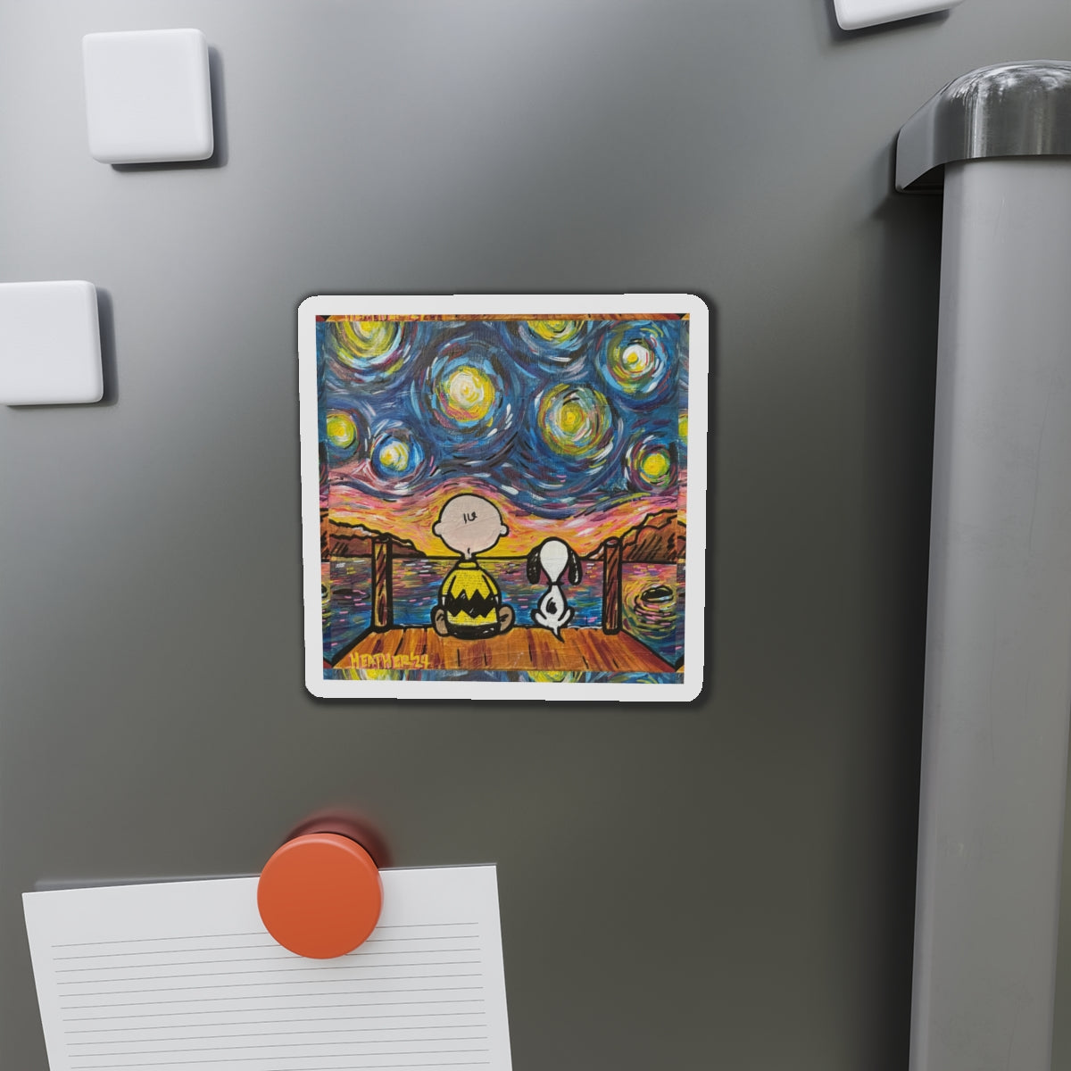Magnet: Starry Night 2 Pondering Die-Cut Magnets
