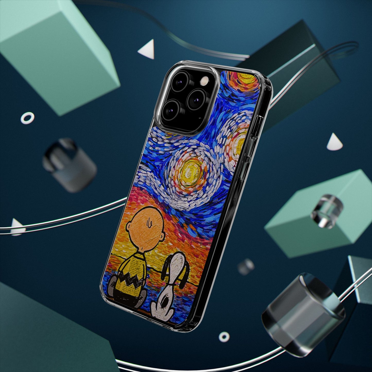 Phone Case: Starry Night at Lake Clear Cases