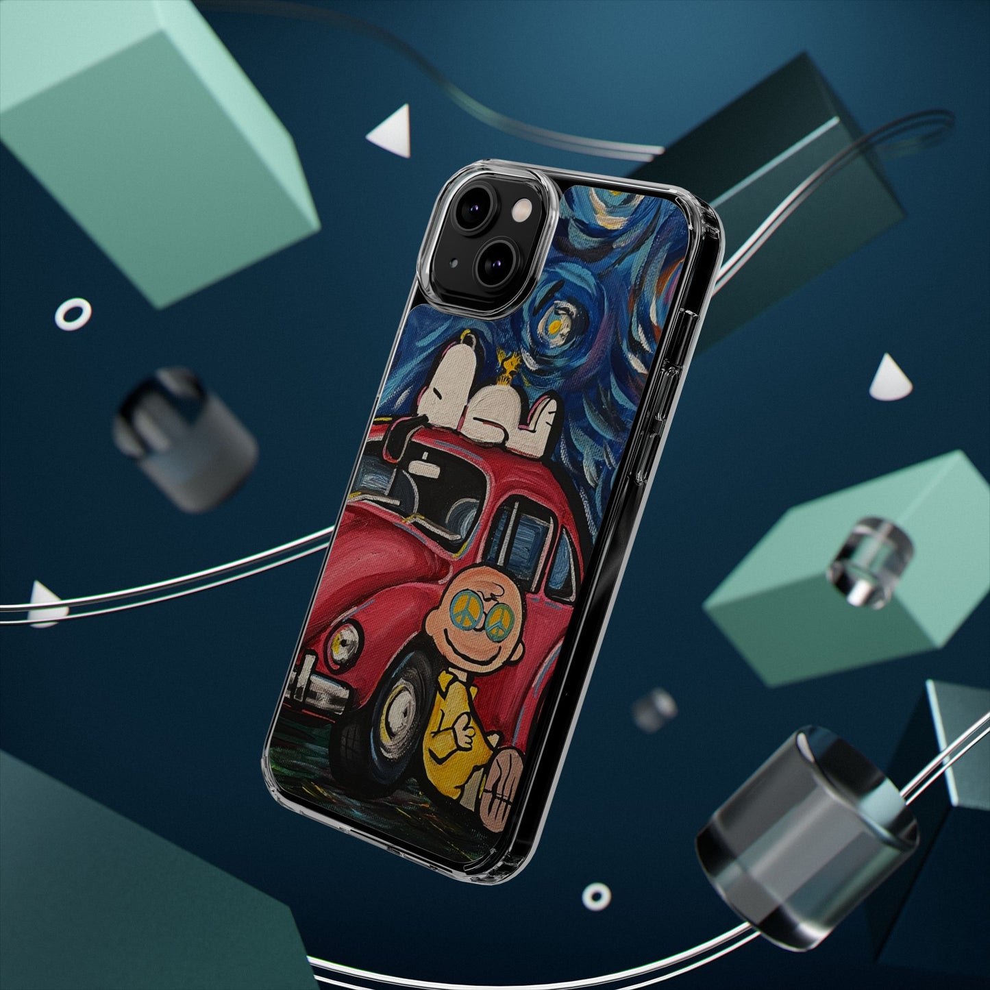 Phone Case: Starry Night with Bug Clear Cases