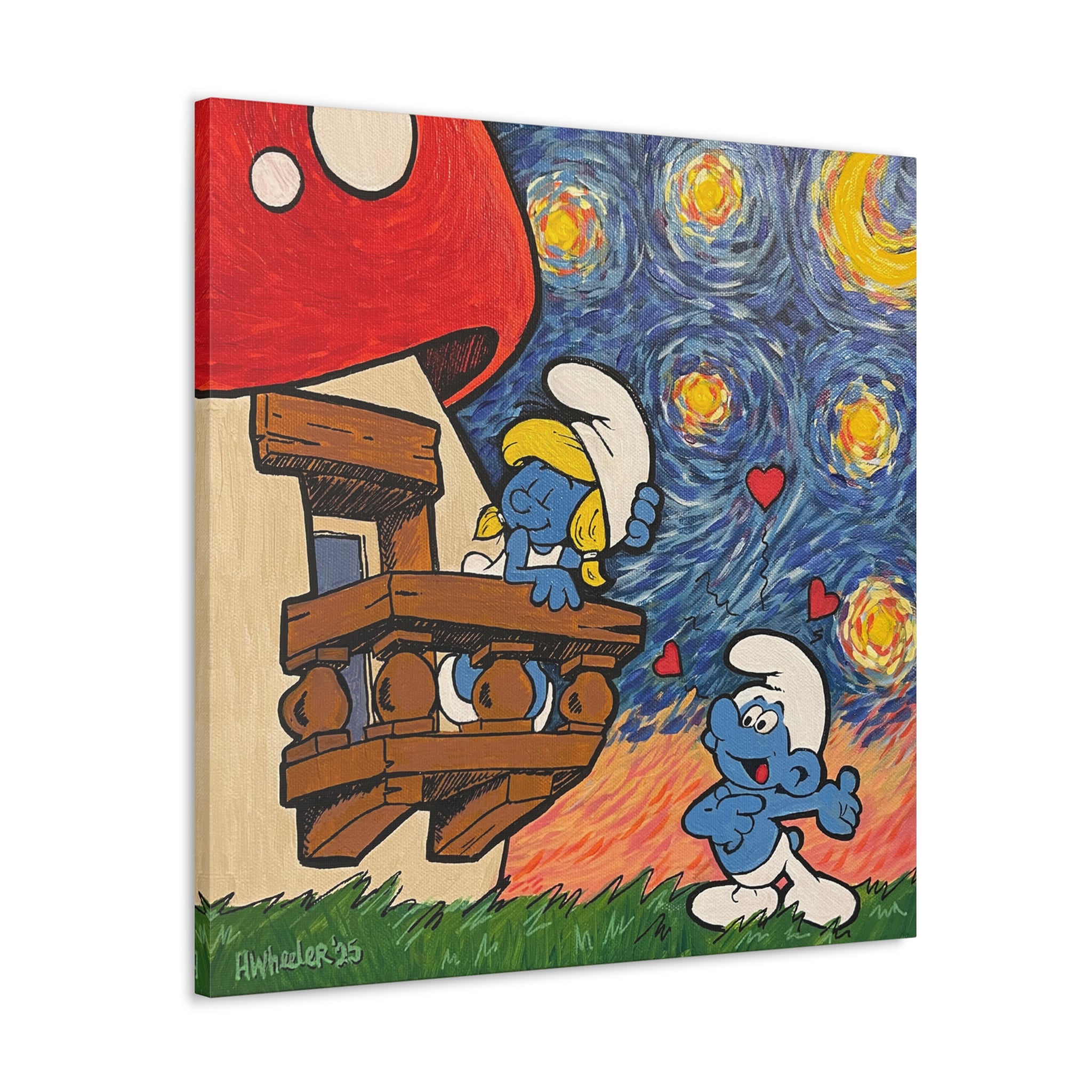 Art: Love and a Starry Night Canvas Print