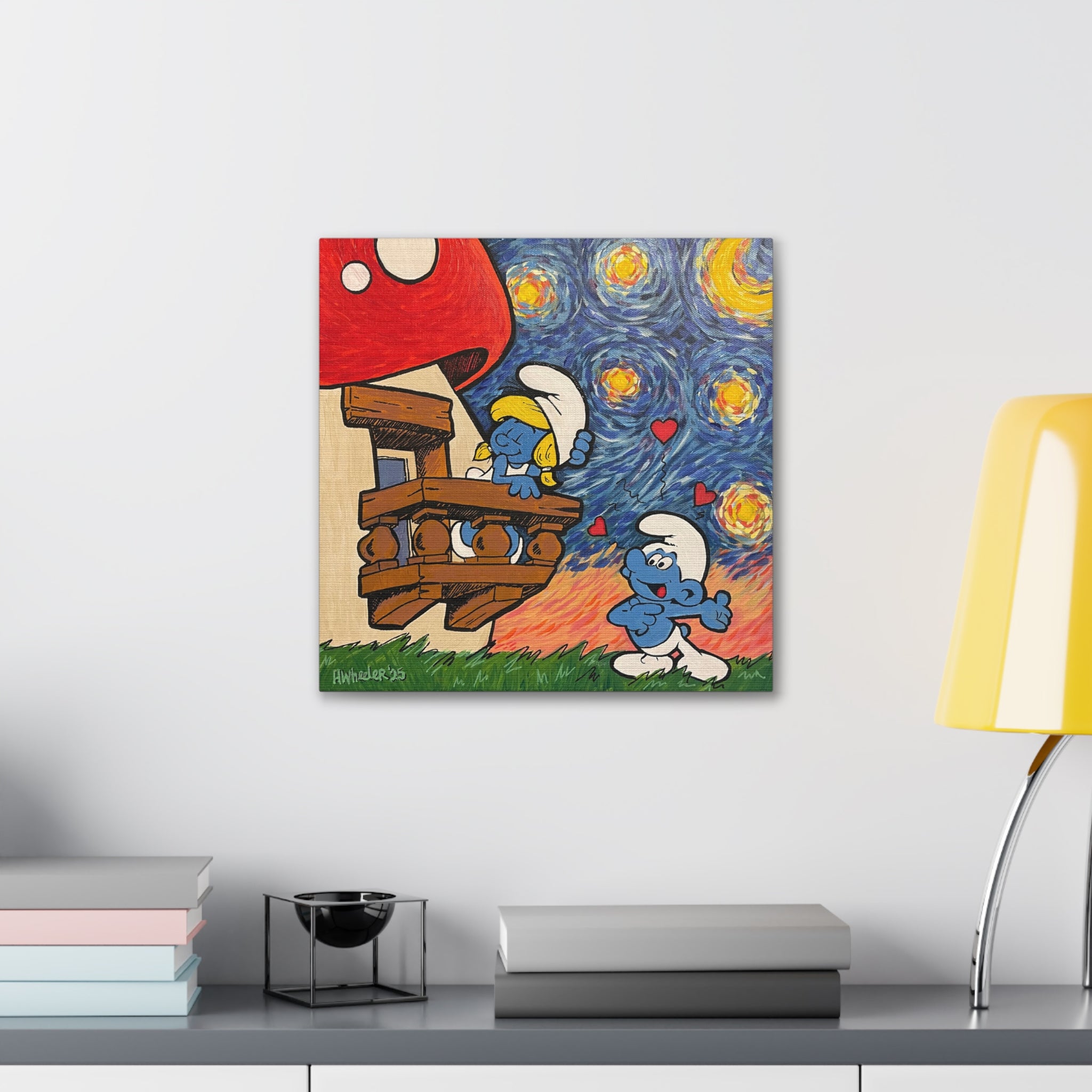 Art: Love and a Starry Night Canvas Print