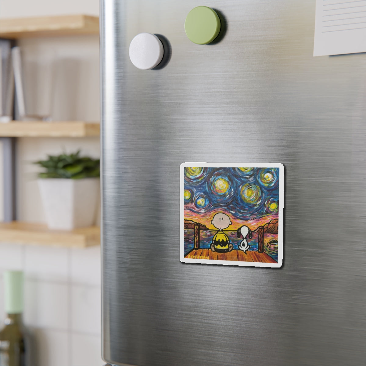 Magnet: Starry Night 2 Pondering Die-Cut Magnets