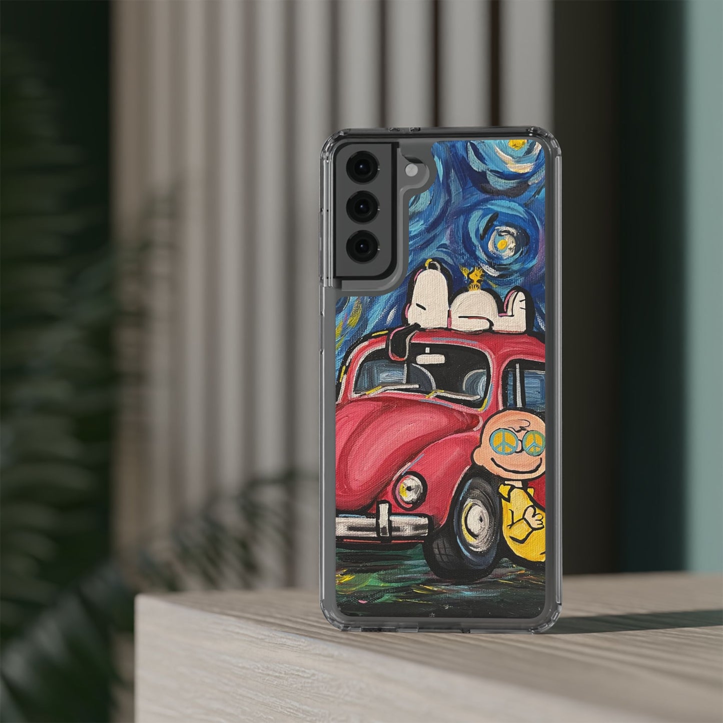 Phone Case: Starry Night with Bug Clear Cases