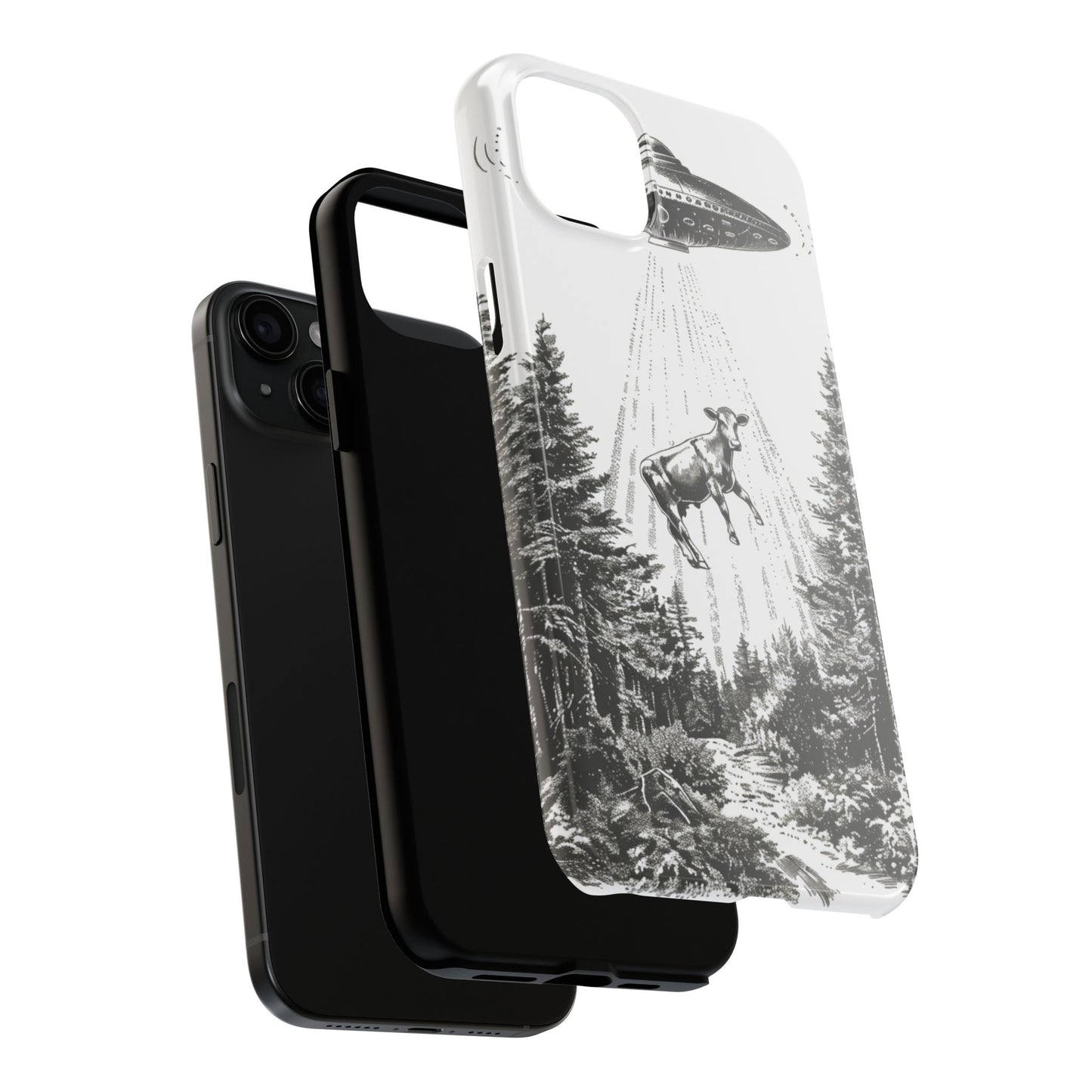 Phone Case: Alien Cow Tough Phone Case - Alien Inspired Design