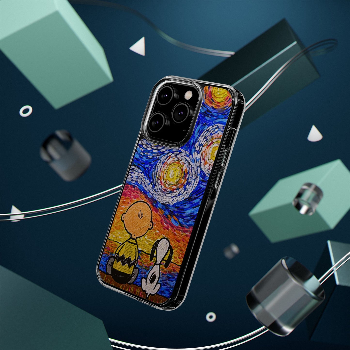 Phone Case: Starry Night at Lake Clear Cases