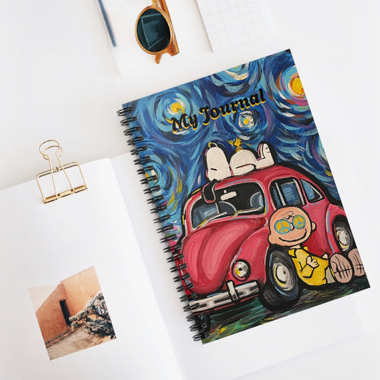 Journal: Starry Night 1 Spiral Notebook - Ruled Line