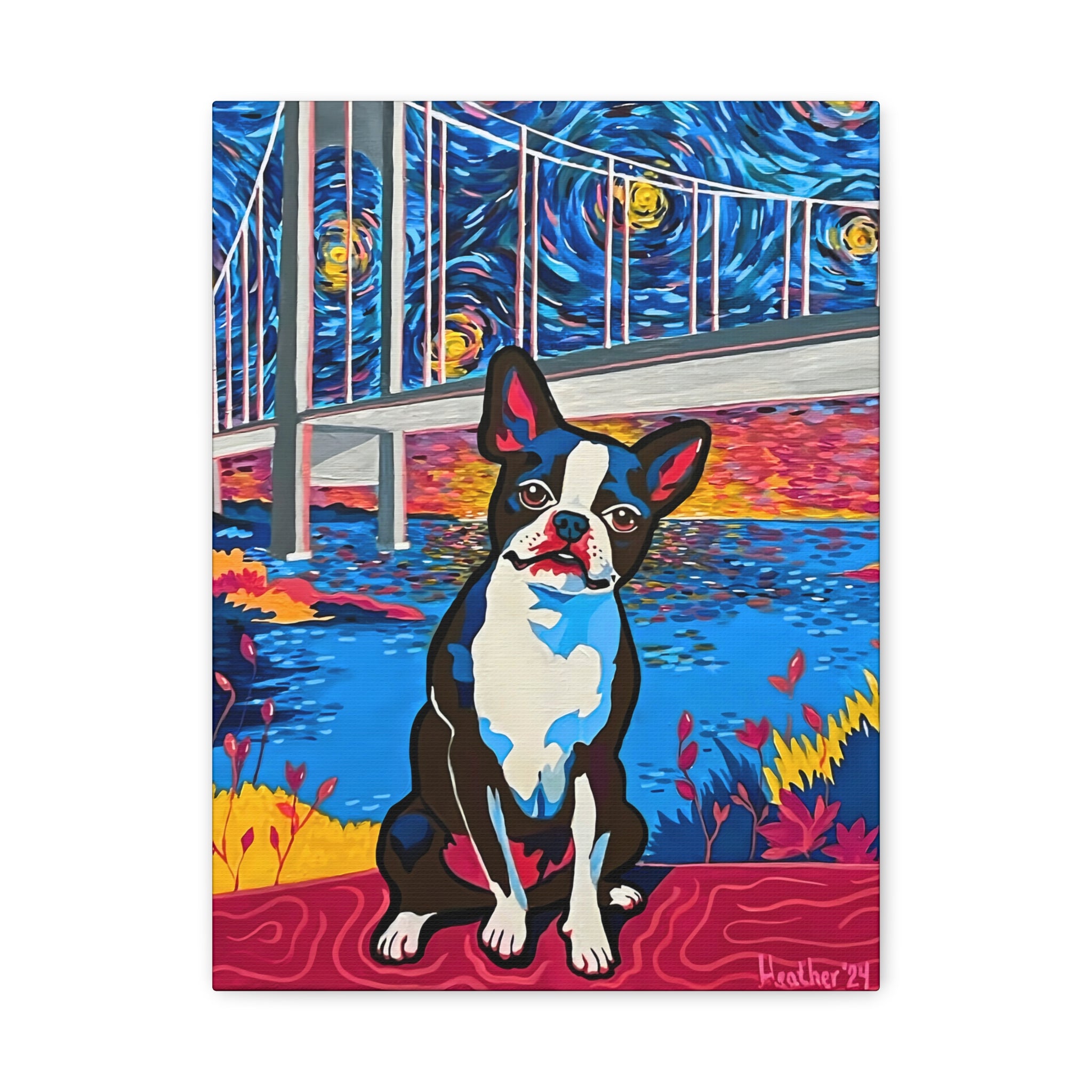 Art: Boston Terrier Canvas Print