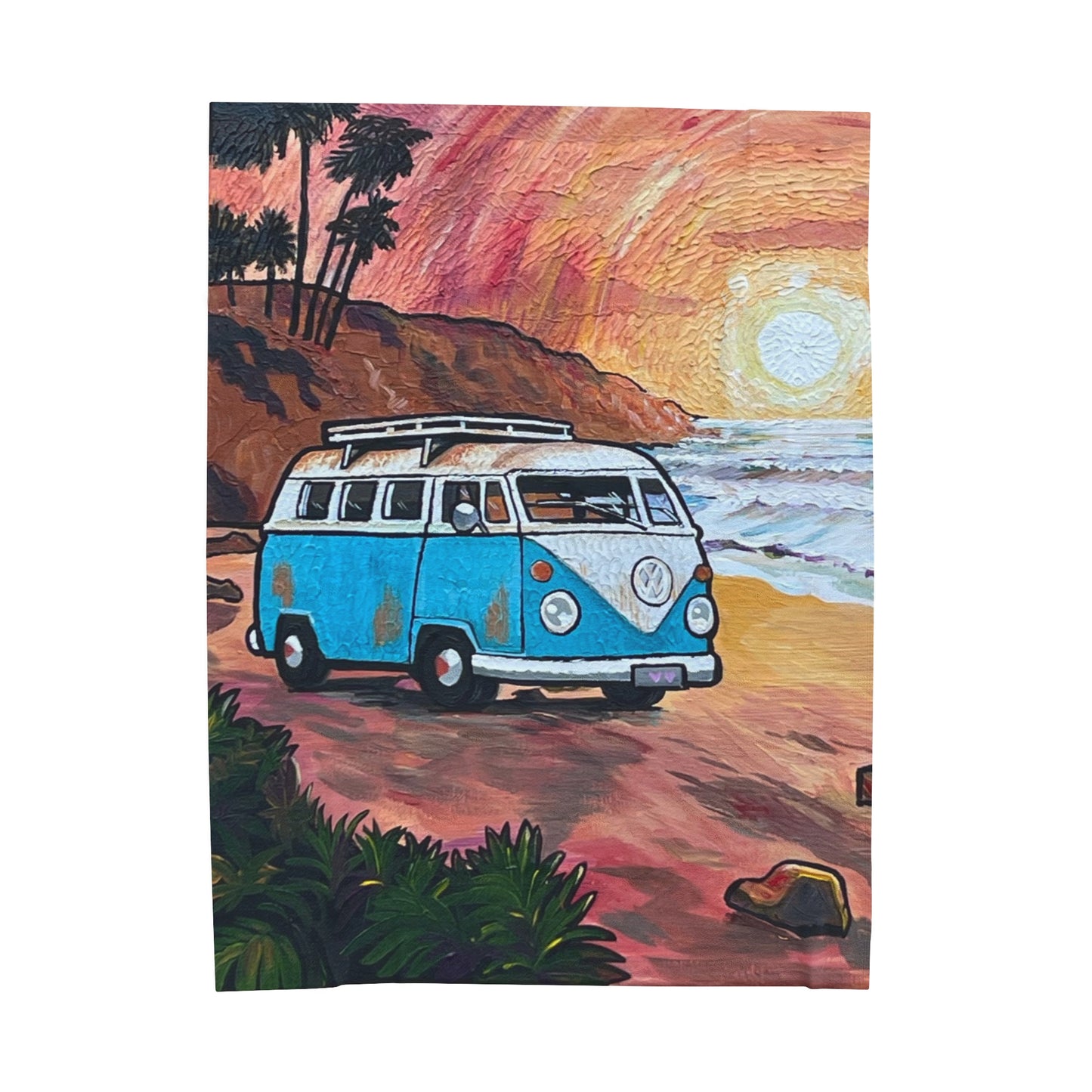 Blanket: California Coast Velveteen Plush Blanket
