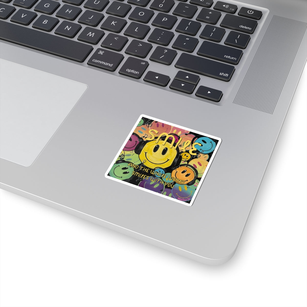 Sticker: Smile and the Whole World Smiles with You Kiss-Cut Stickers