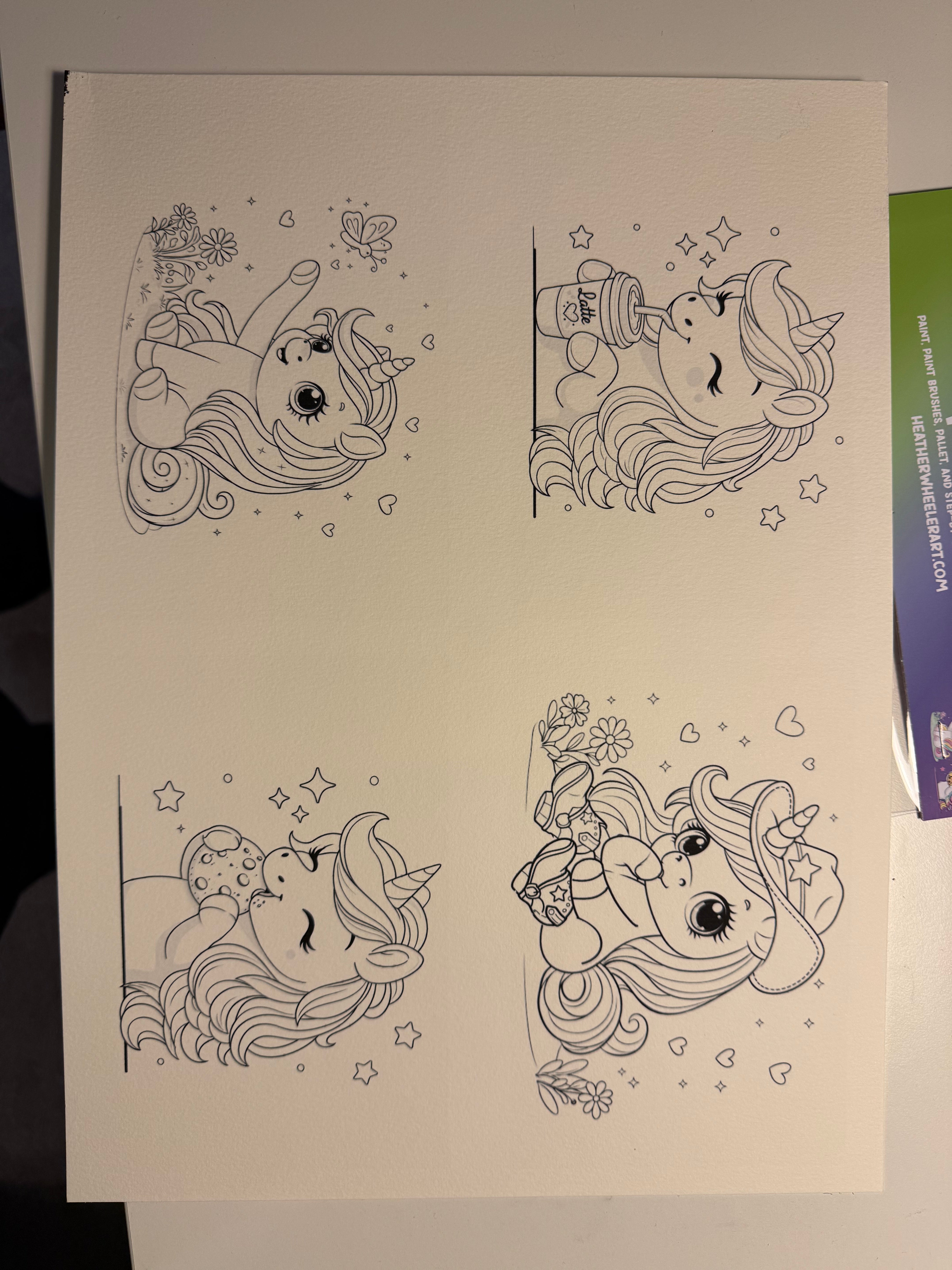 DIY Watercolor Painting Kit Unicorns