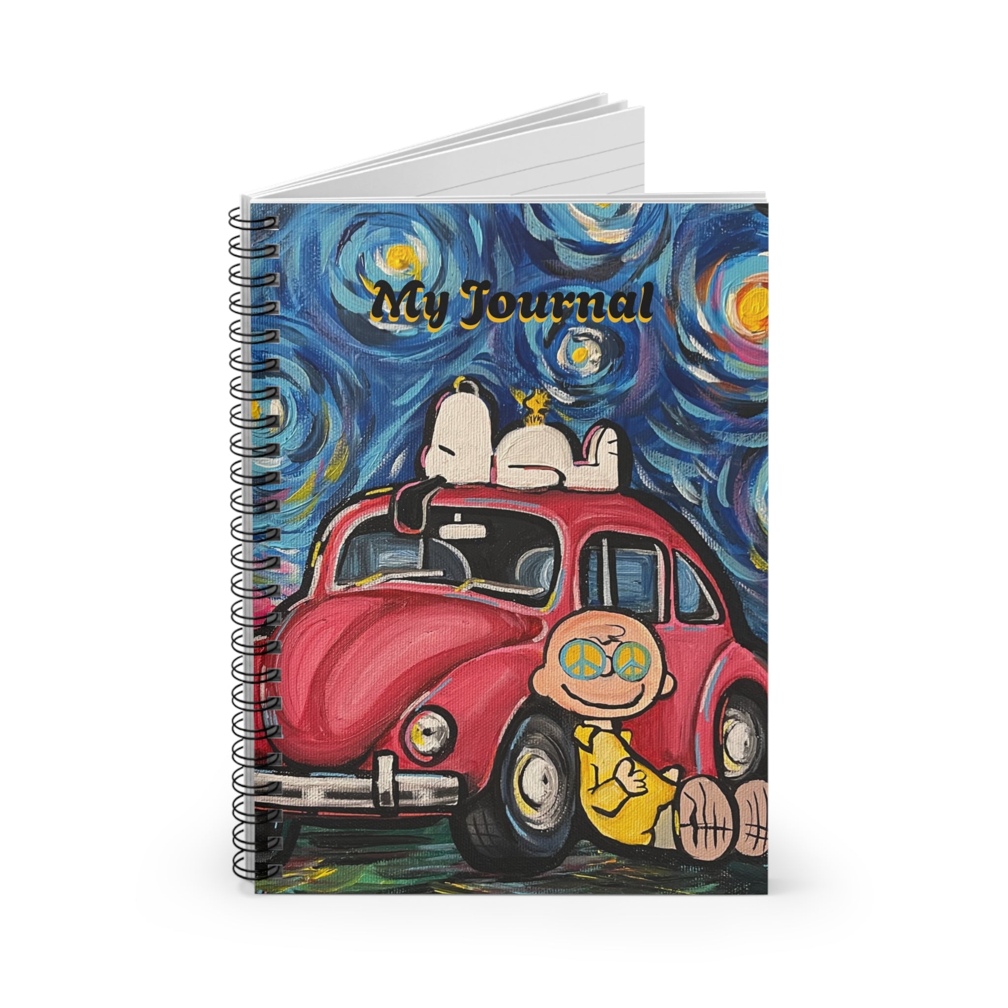Journal: Starry Night 1 Spiral Notebook - Ruled Line