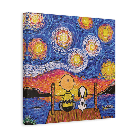 Art:  Starry Night at the River Canvas Print