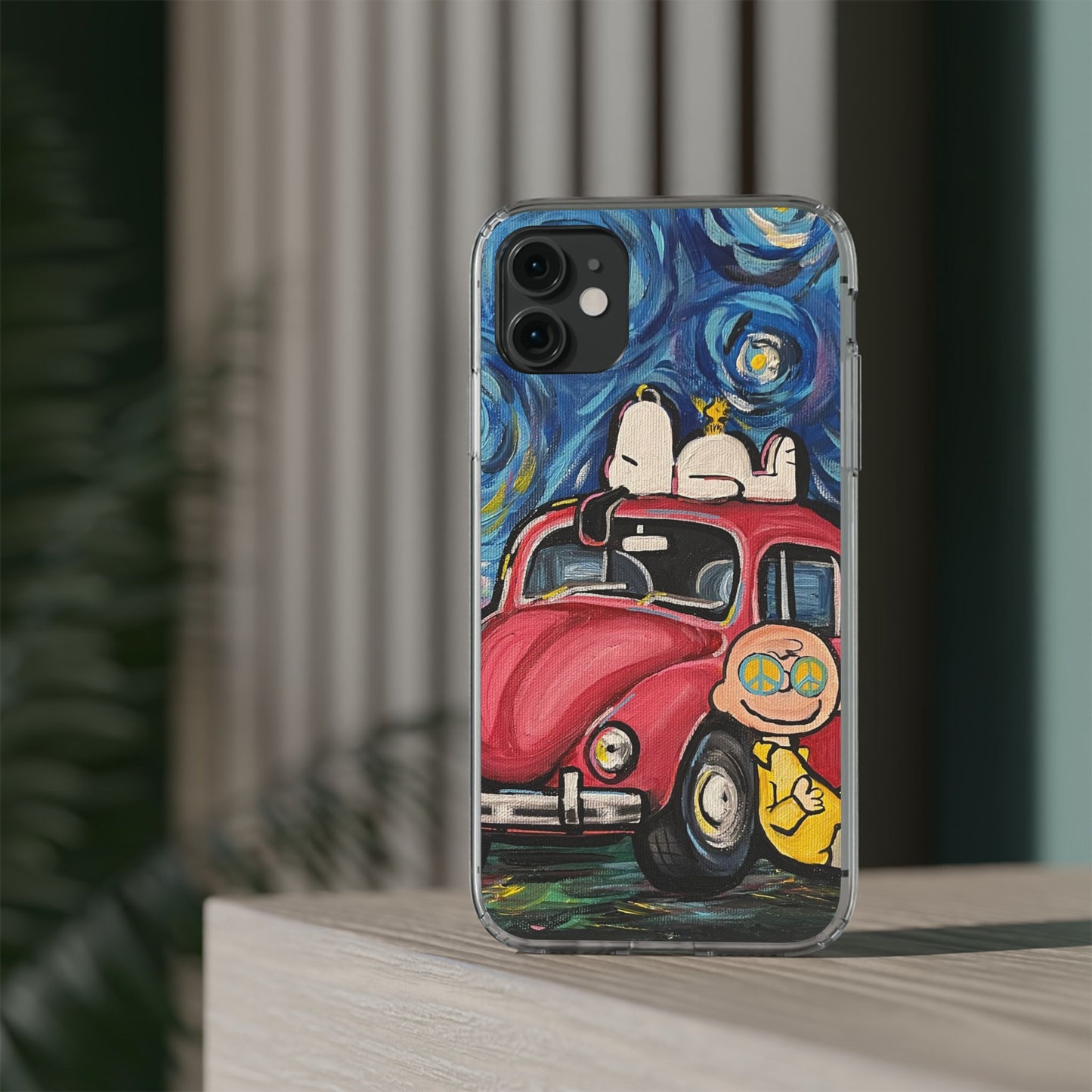 Phone Case: Starry Night with Bug Clear Cases